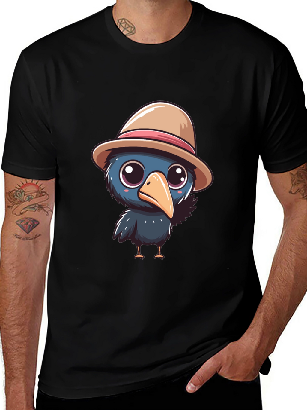 Cartoon Crow T-Shirt