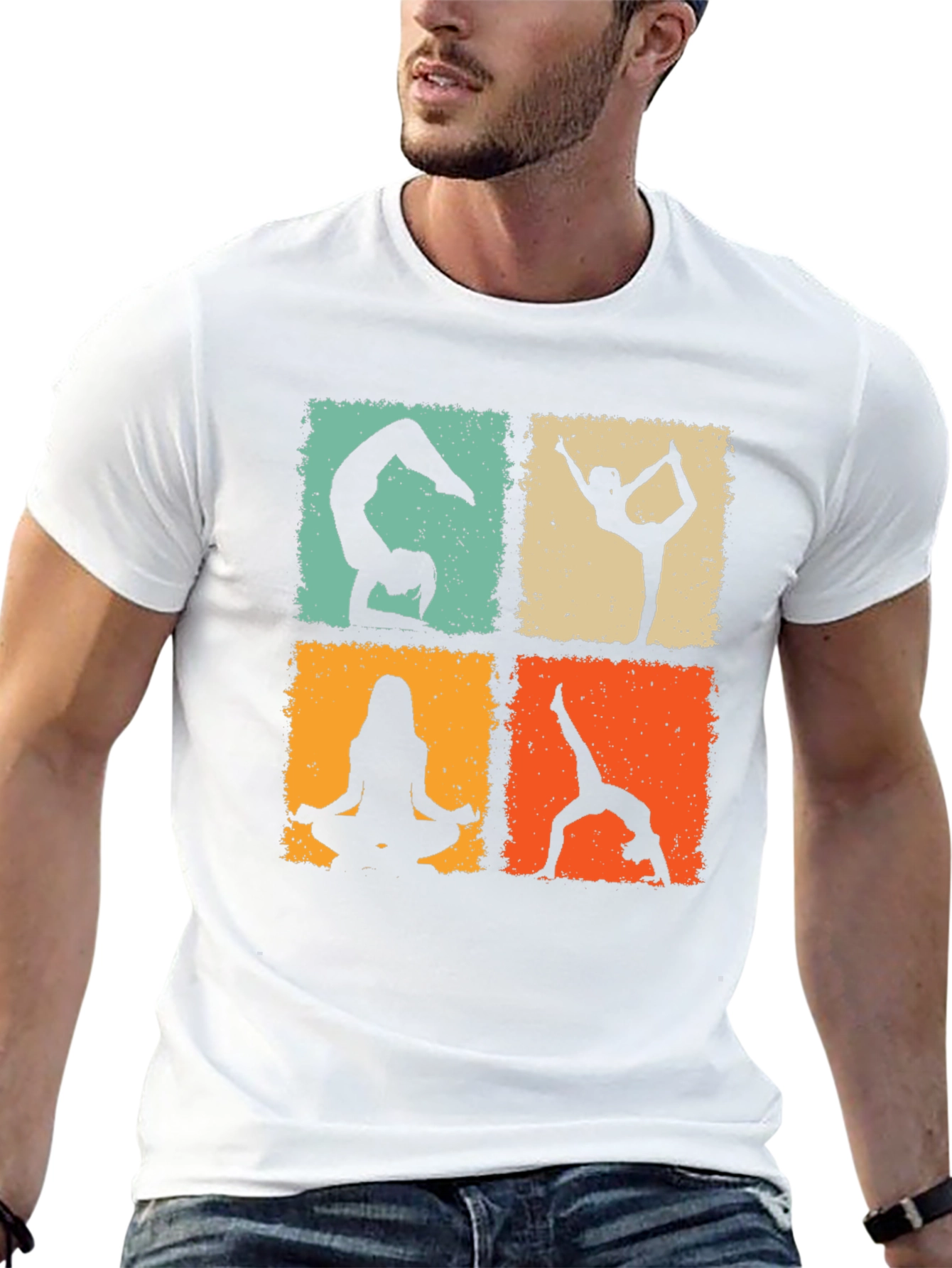 Yoga Poses Graphic Tee - Trendy & Comfortable