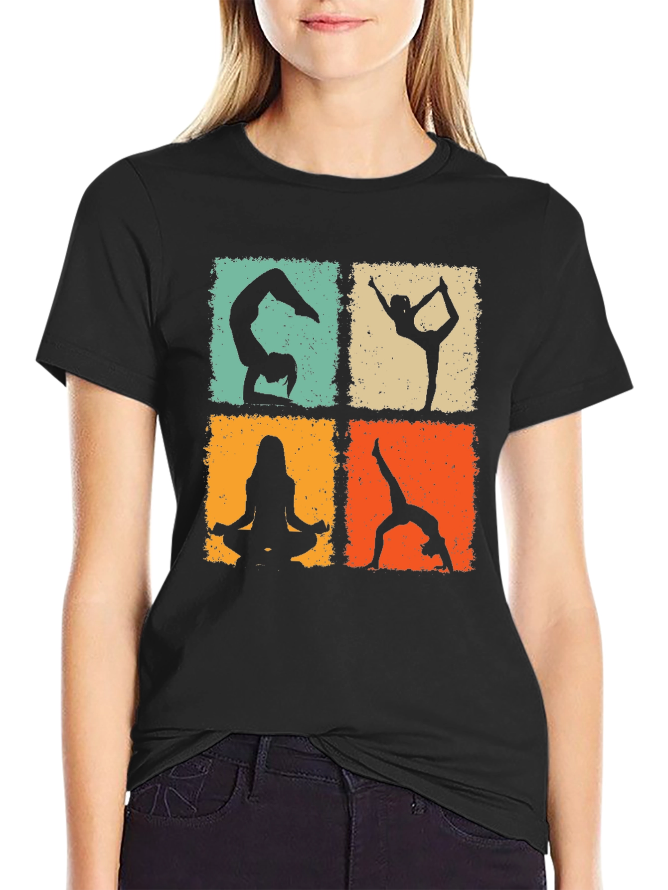 Yoga Poses Graphic Tee - Trendy & Comfortable
