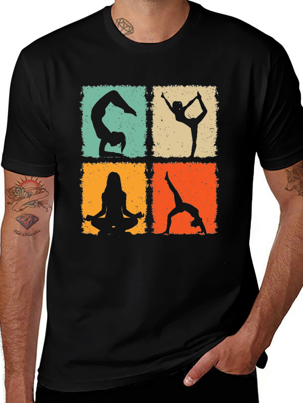Yoga Poses Graphic Tee - Trendy & Comfortable