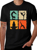 Yoga Poses Graphic Tee - Trendy & Comfortable