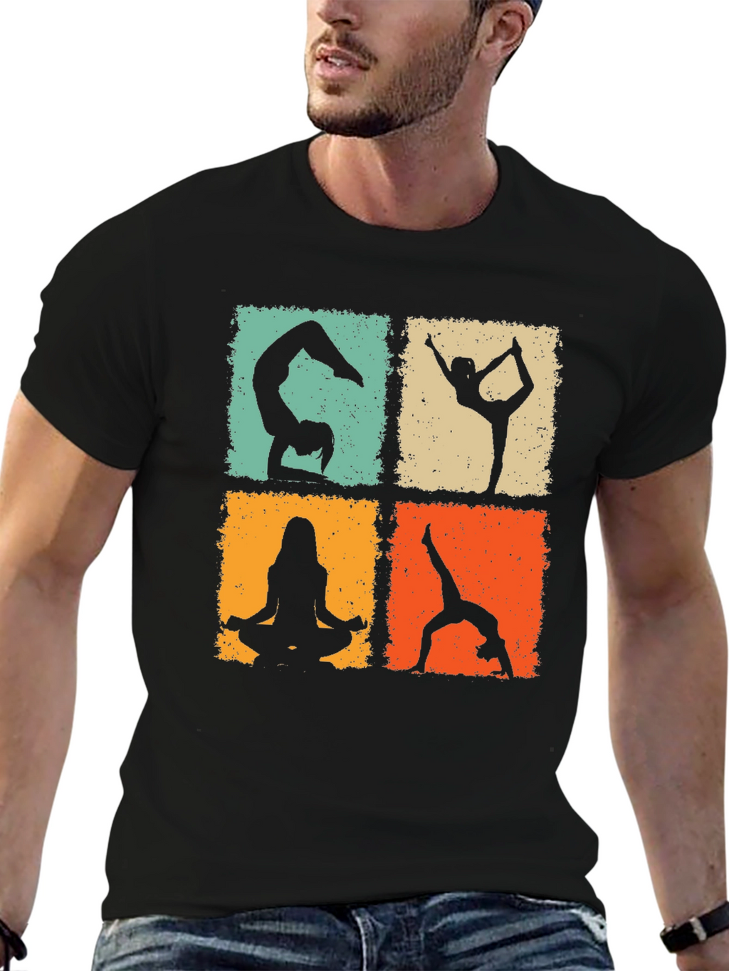 Yoga Poses Graphic Tee - Trendy & Comfortable