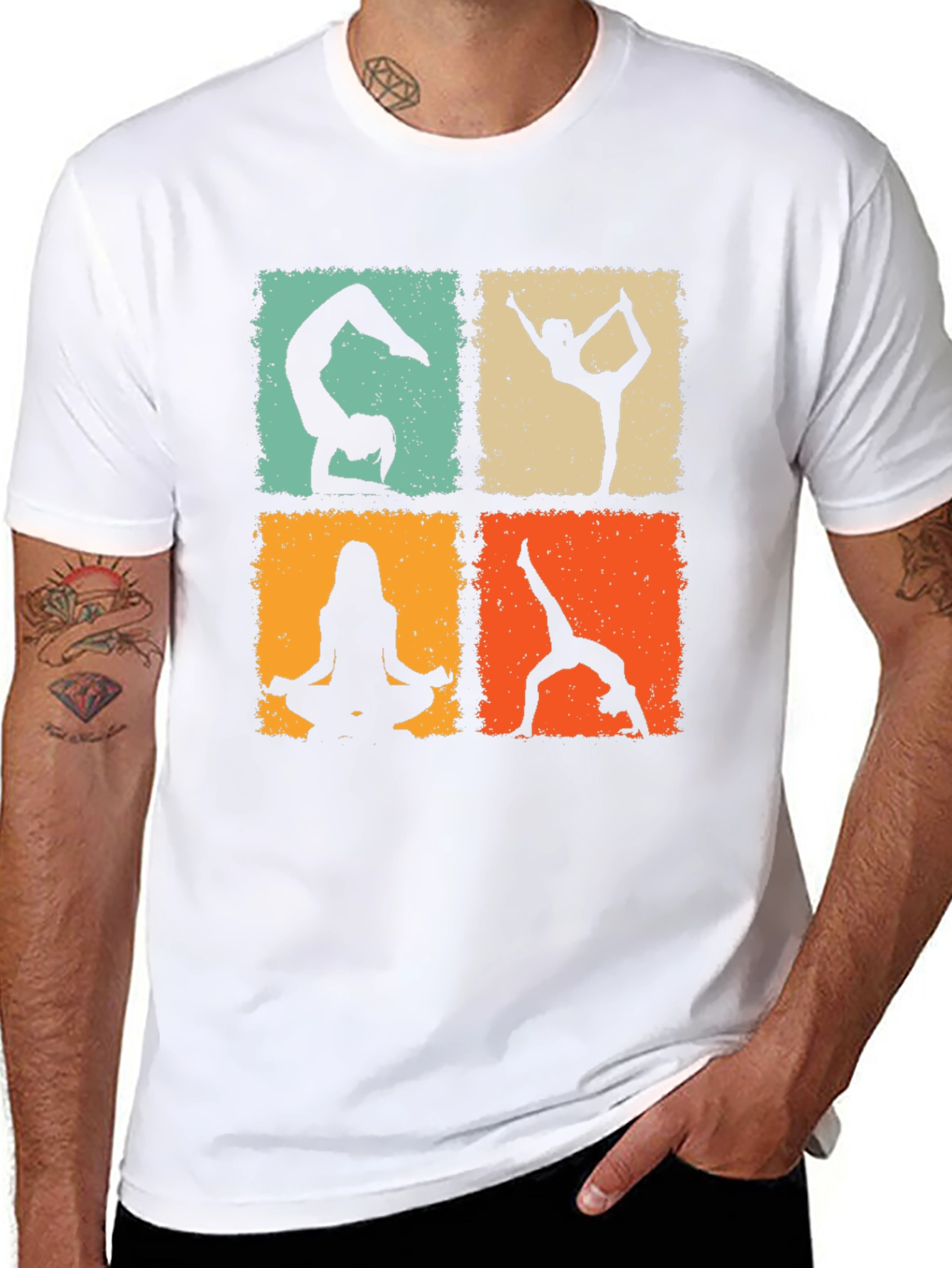 Yoga Poses Graphic Tee - Trendy & Comfortable