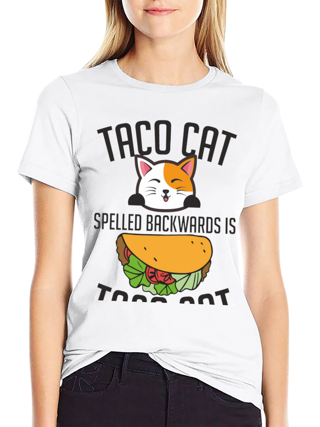Taco Cat Graphic Tee - Funny Palindrome T-Shirt