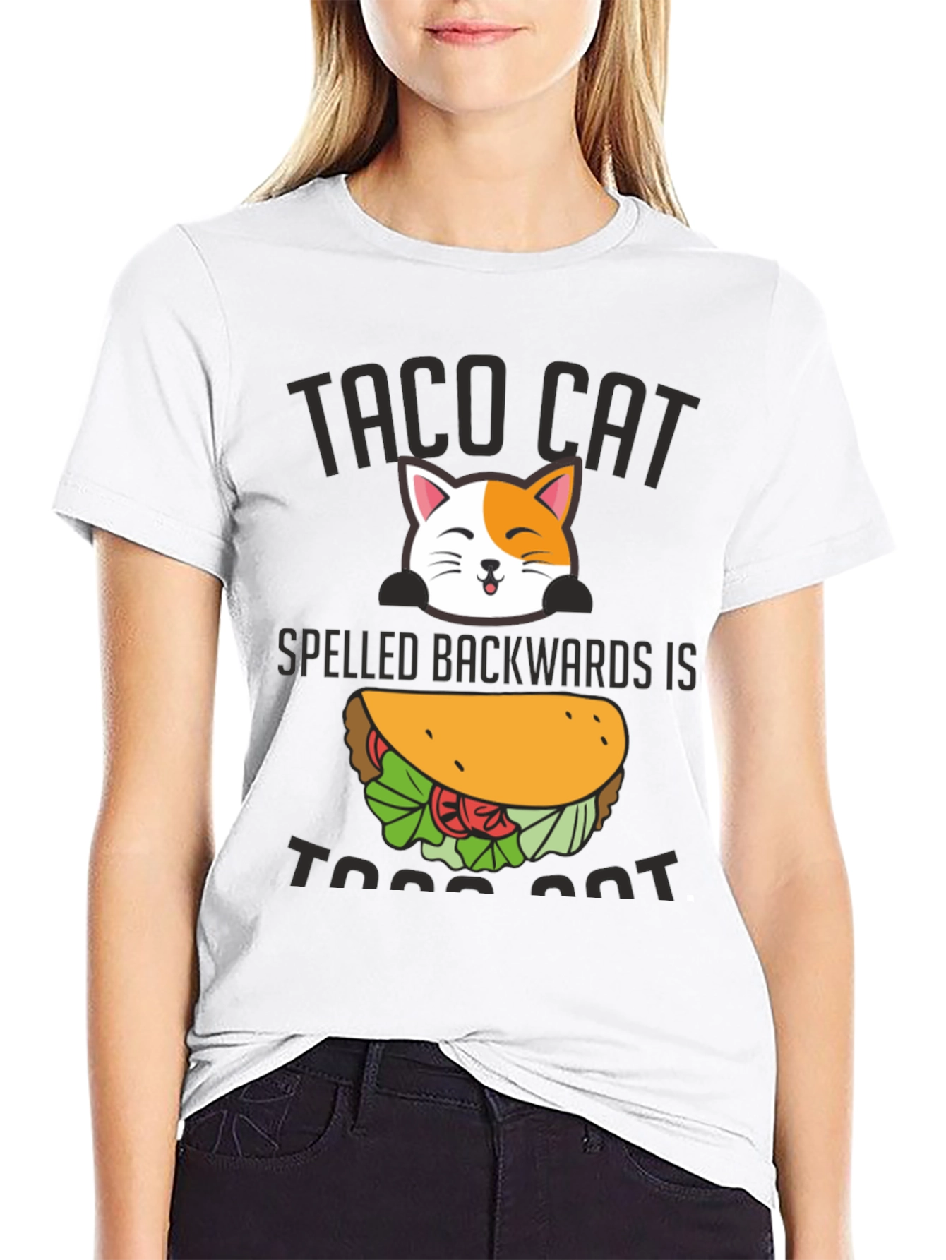 Taco Cat Graphic Tee - Funny Palindrome T-Shirt