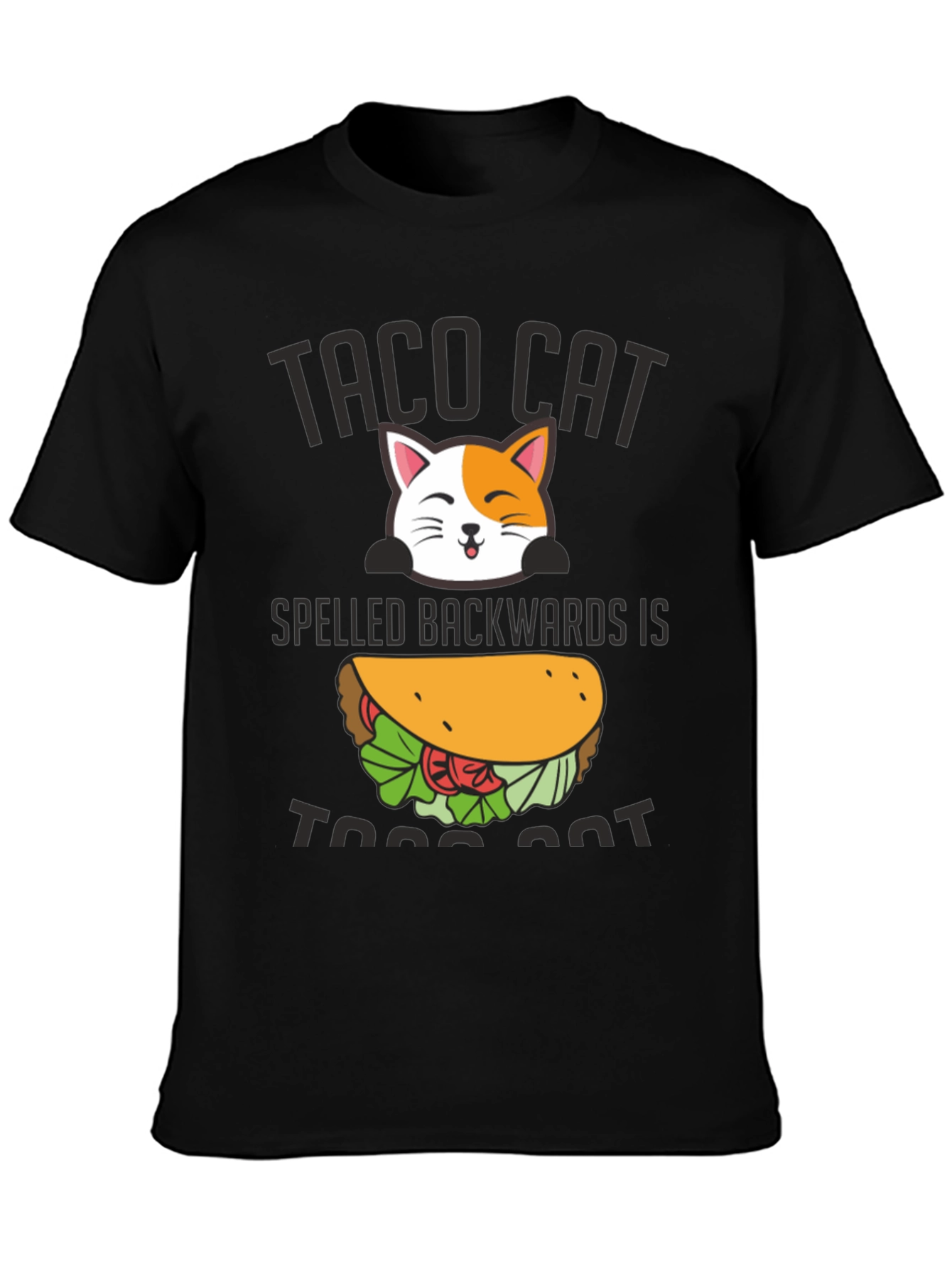 Taco Cat Graphic Tee - Funny Palindrome T-Shirt