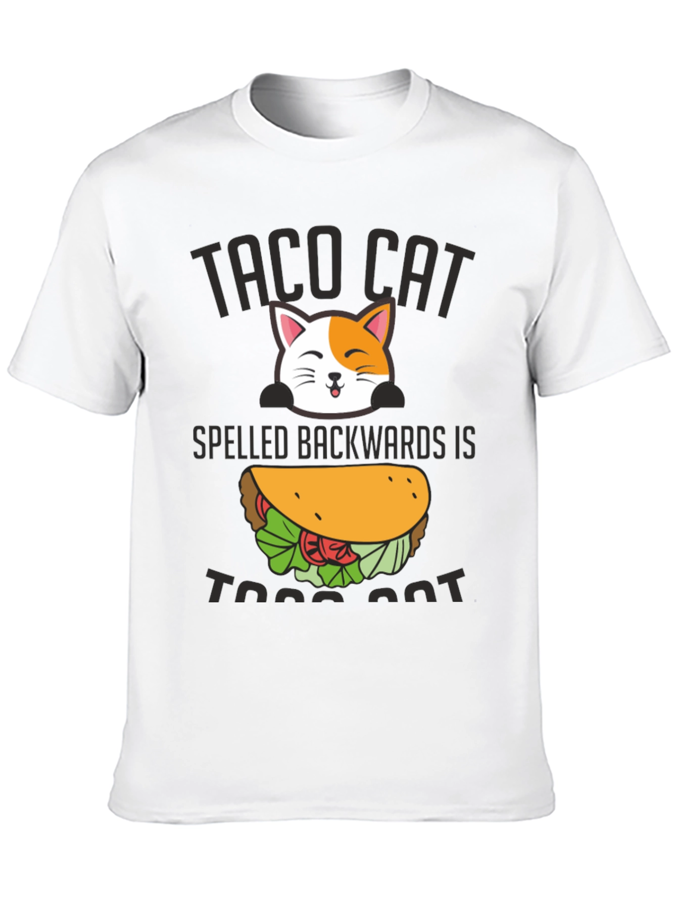 Taco Cat Graphic Tee - Funny Palindrome T-Shirt