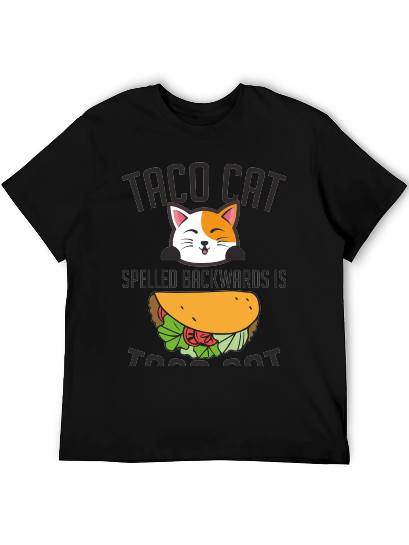Taco Cat Graphic Tee - Funny Palindrome T-Shirt