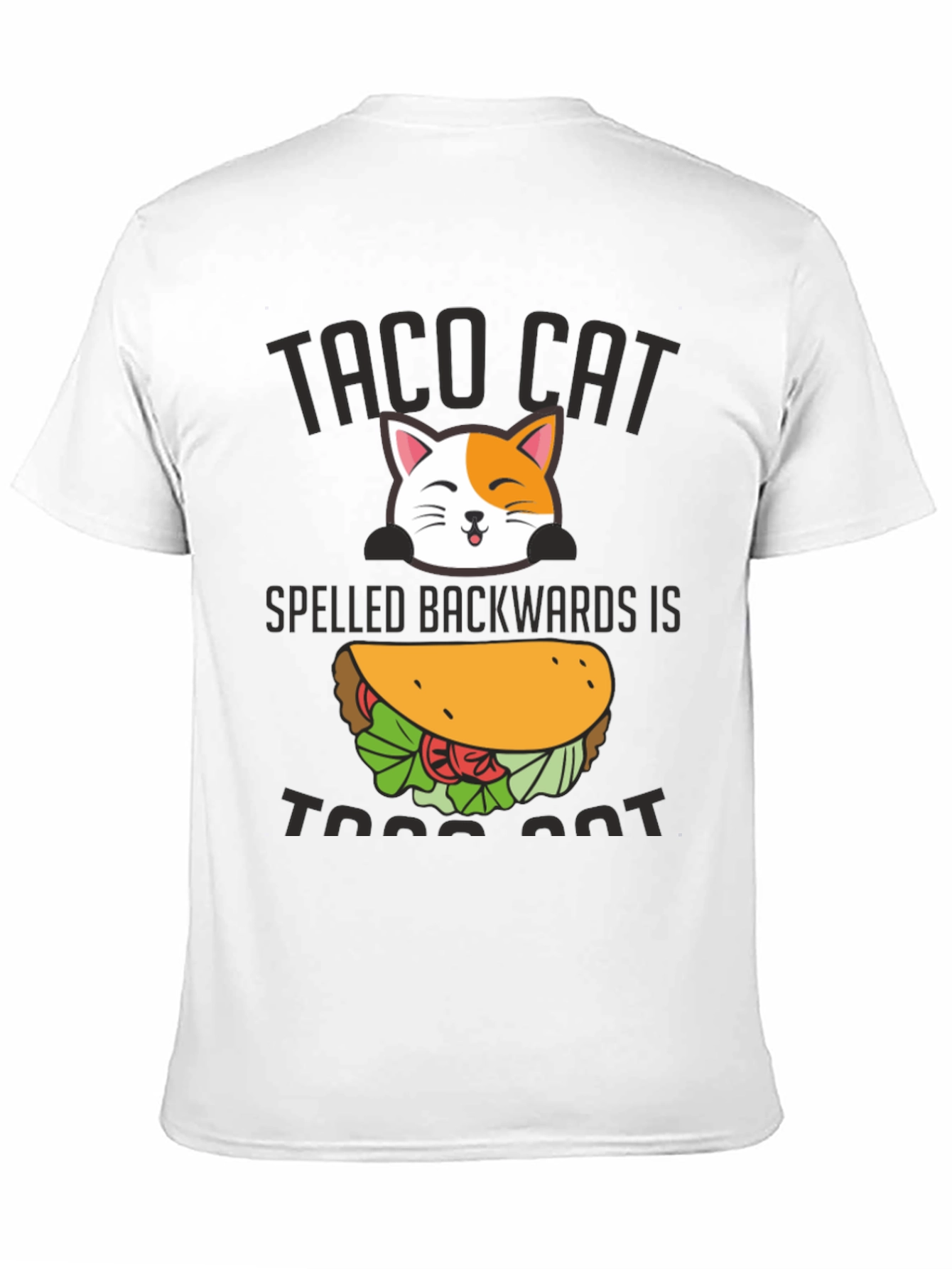 Taco Cat Graphic Tee - Funny Palindrome T-Shirt