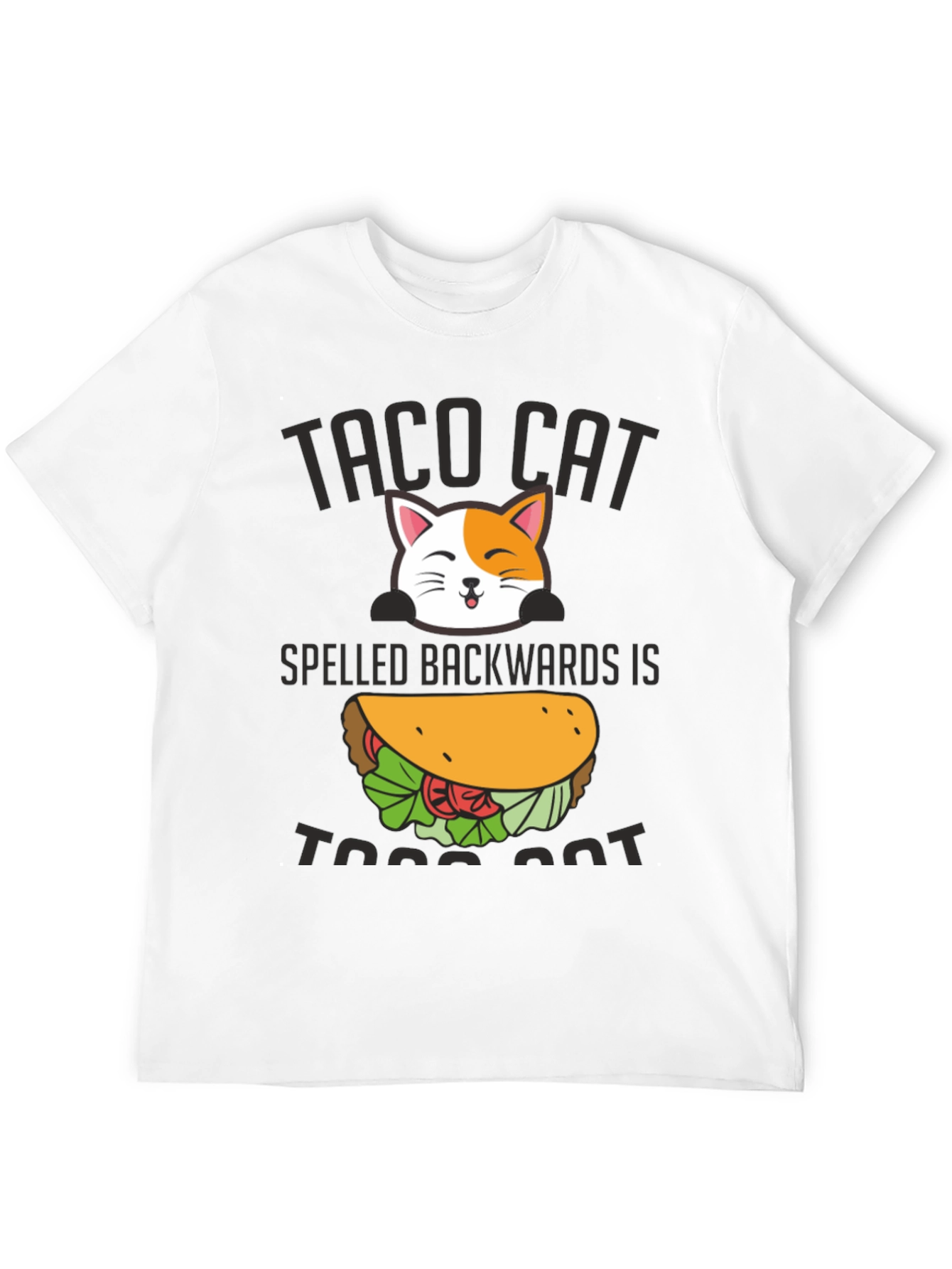 Taco Cat Graphic Tee - Funny Palindrome T-Shirt