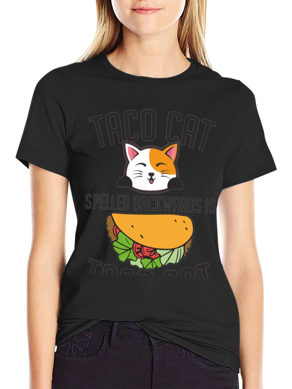 Taco Cat Graphic Tee - Funny Palindrome T-Shirt