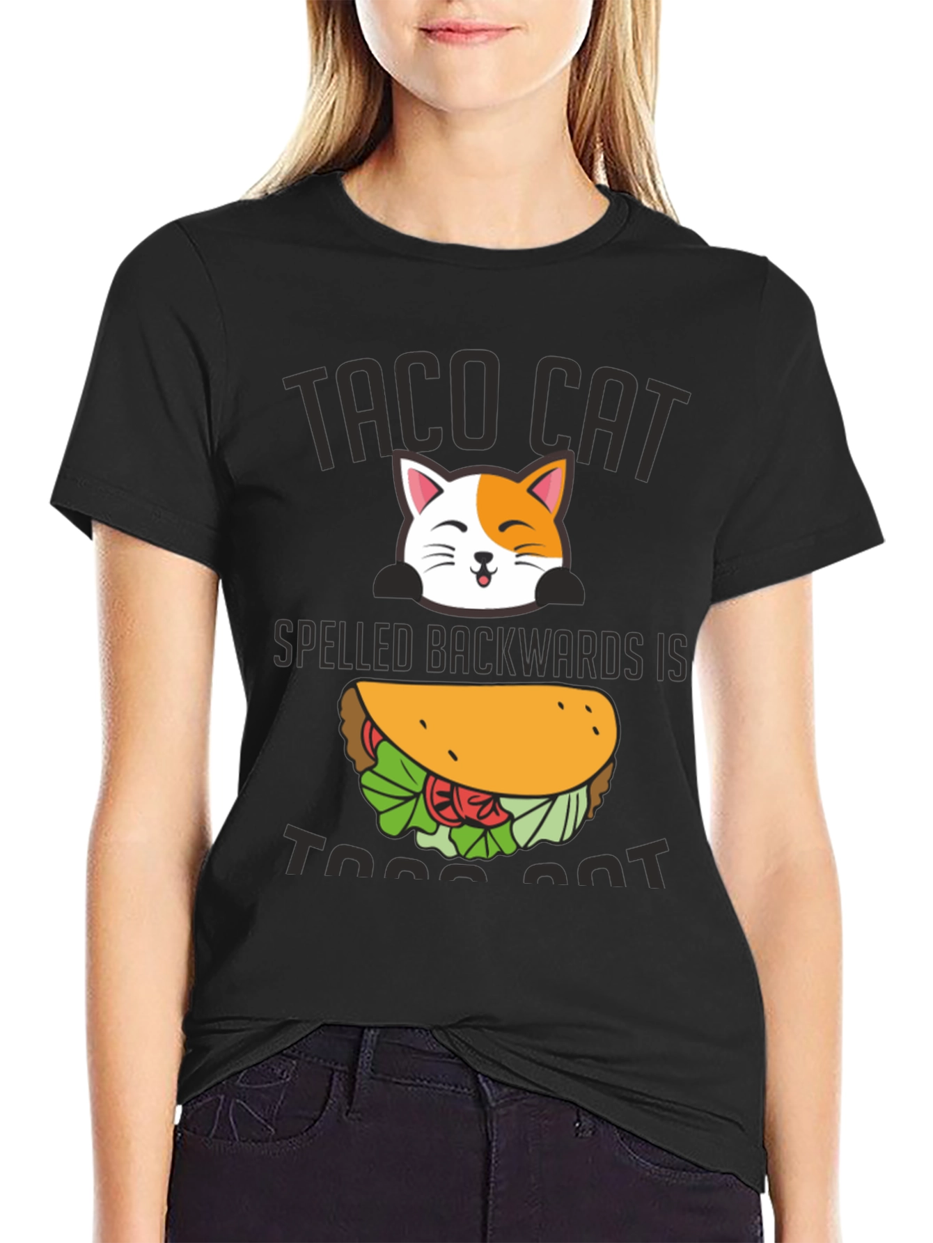 Taco Cat Graphic Tee - Funny Palindrome T-Shirt
