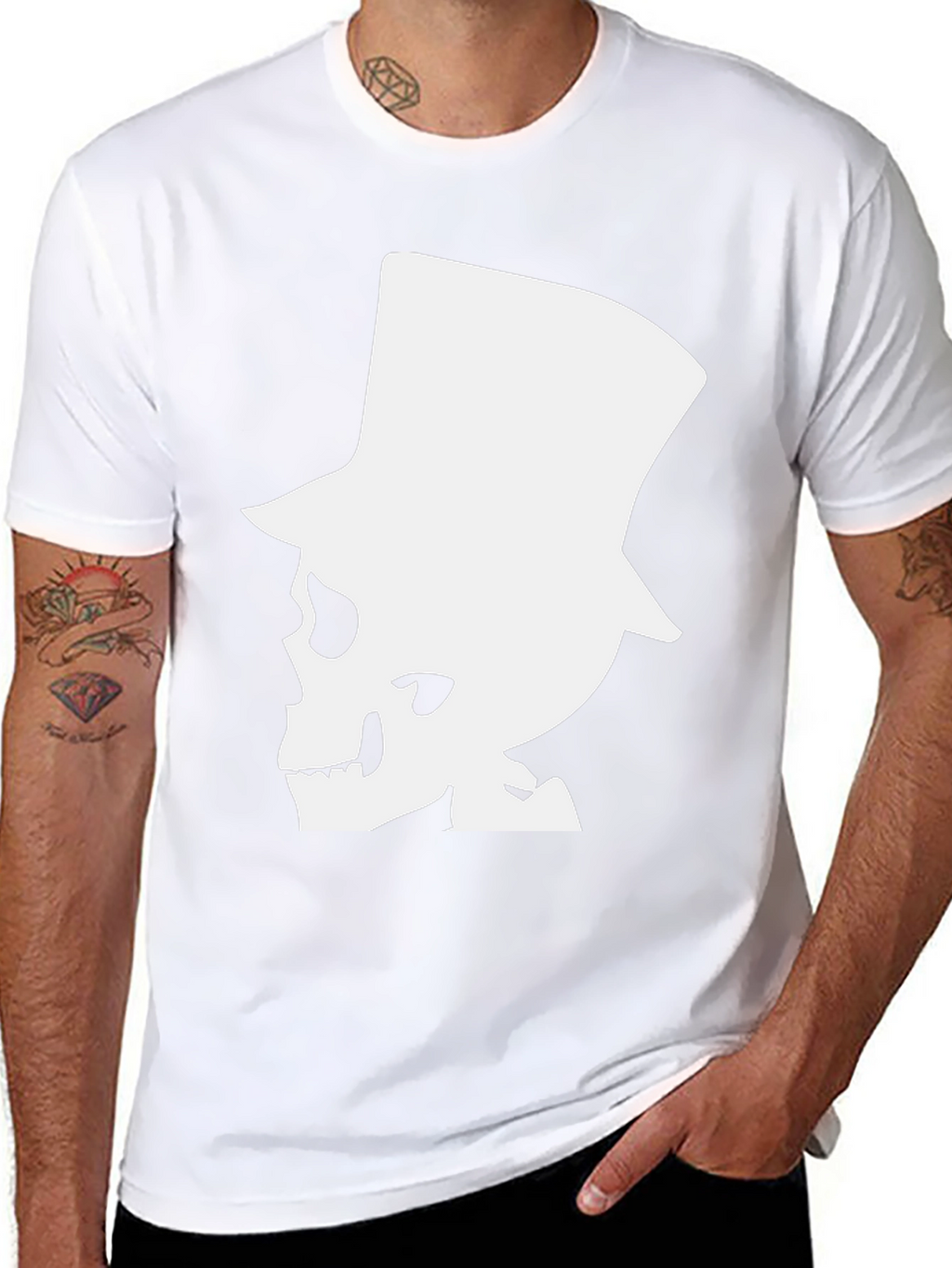 Skull Top Hat T-Shirt - Graphic Tee