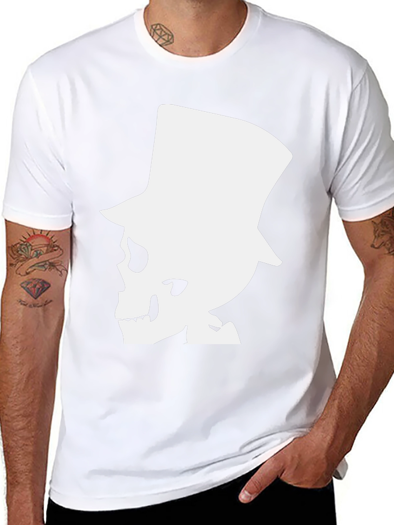 Skull Top Hat T-Shirt - Graphic Tee
