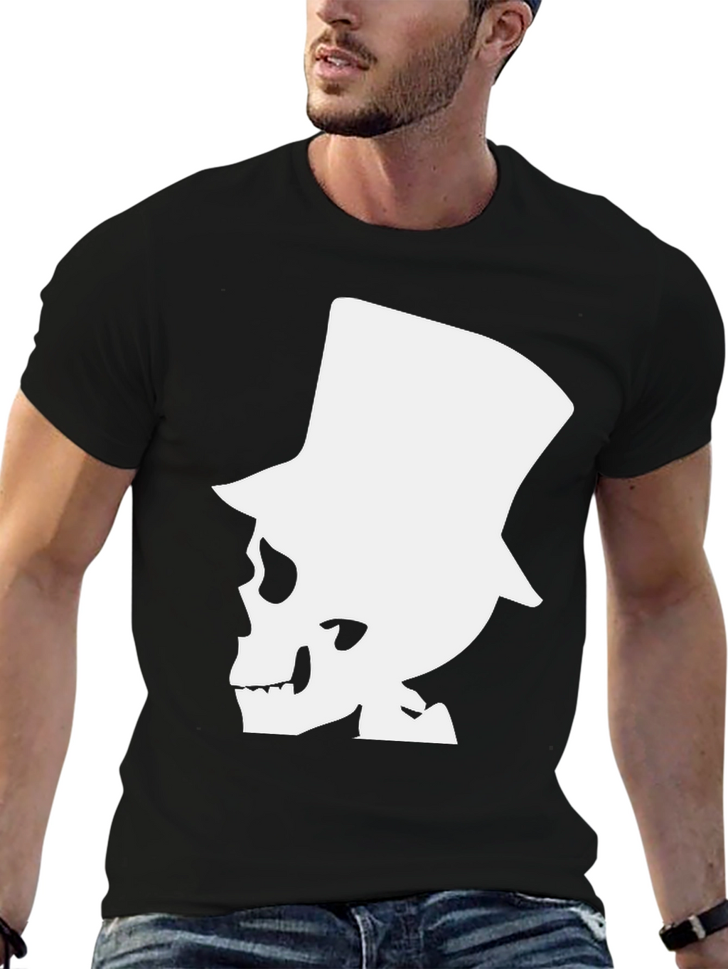 Skull Top Hat T-Shirt - Graphic Tee