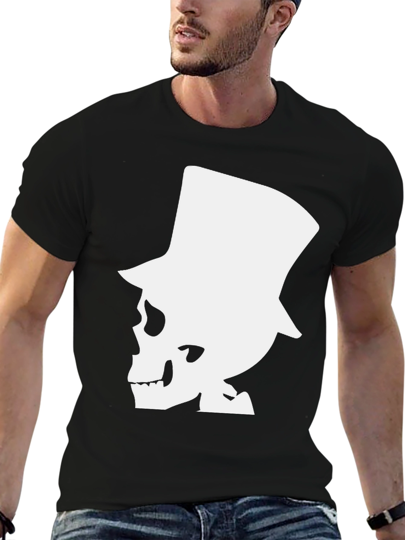 Skull Top Hat T-Shirt - Graphic Tee