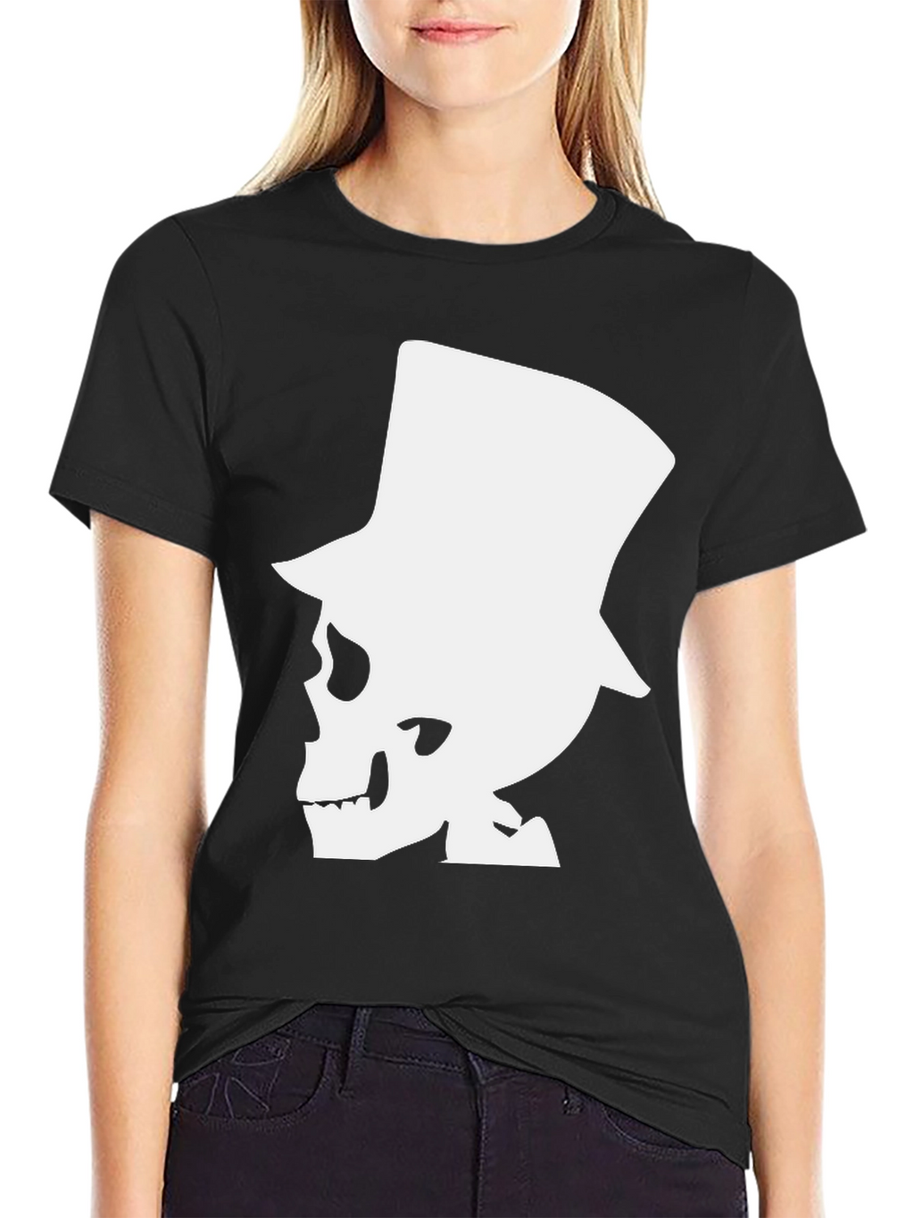 Skull Top Hat T-Shirt - Graphic Tee