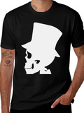 Skull Top Hat T-Shirt - Graphic Tee