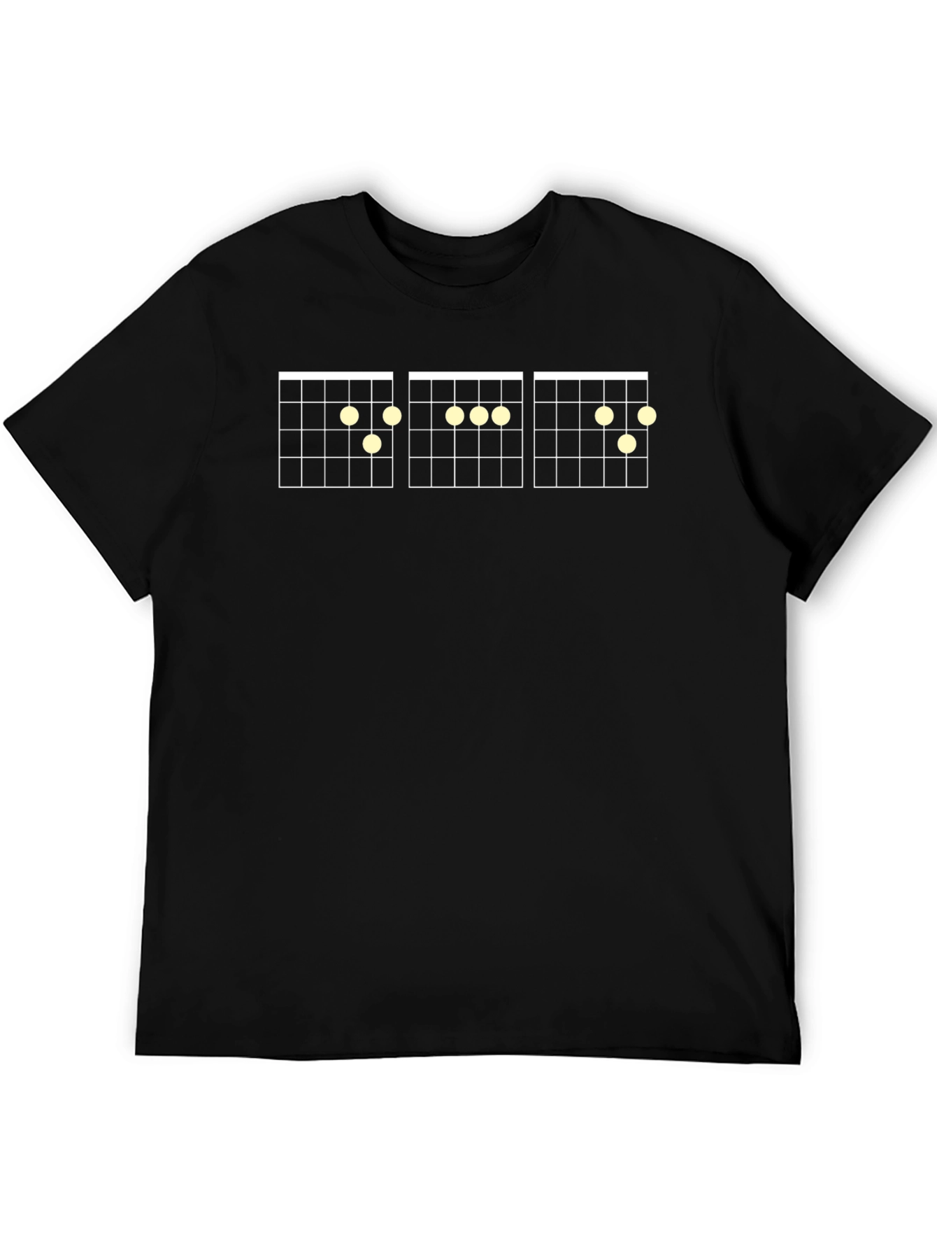 Guitar Chord Chart Black T-Shirt