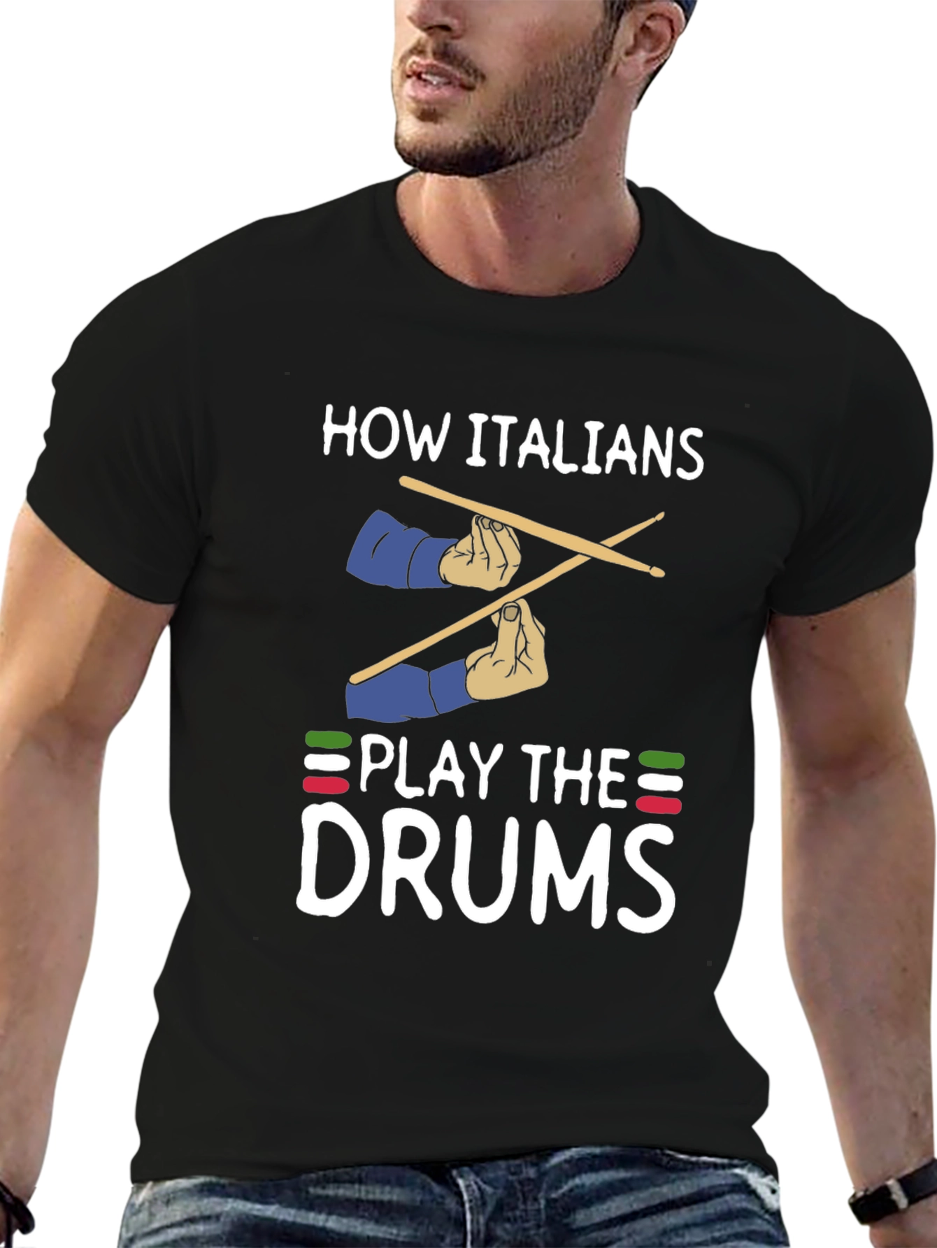 Italian Drummer T-Shirt - How Italians Play Drums Tee