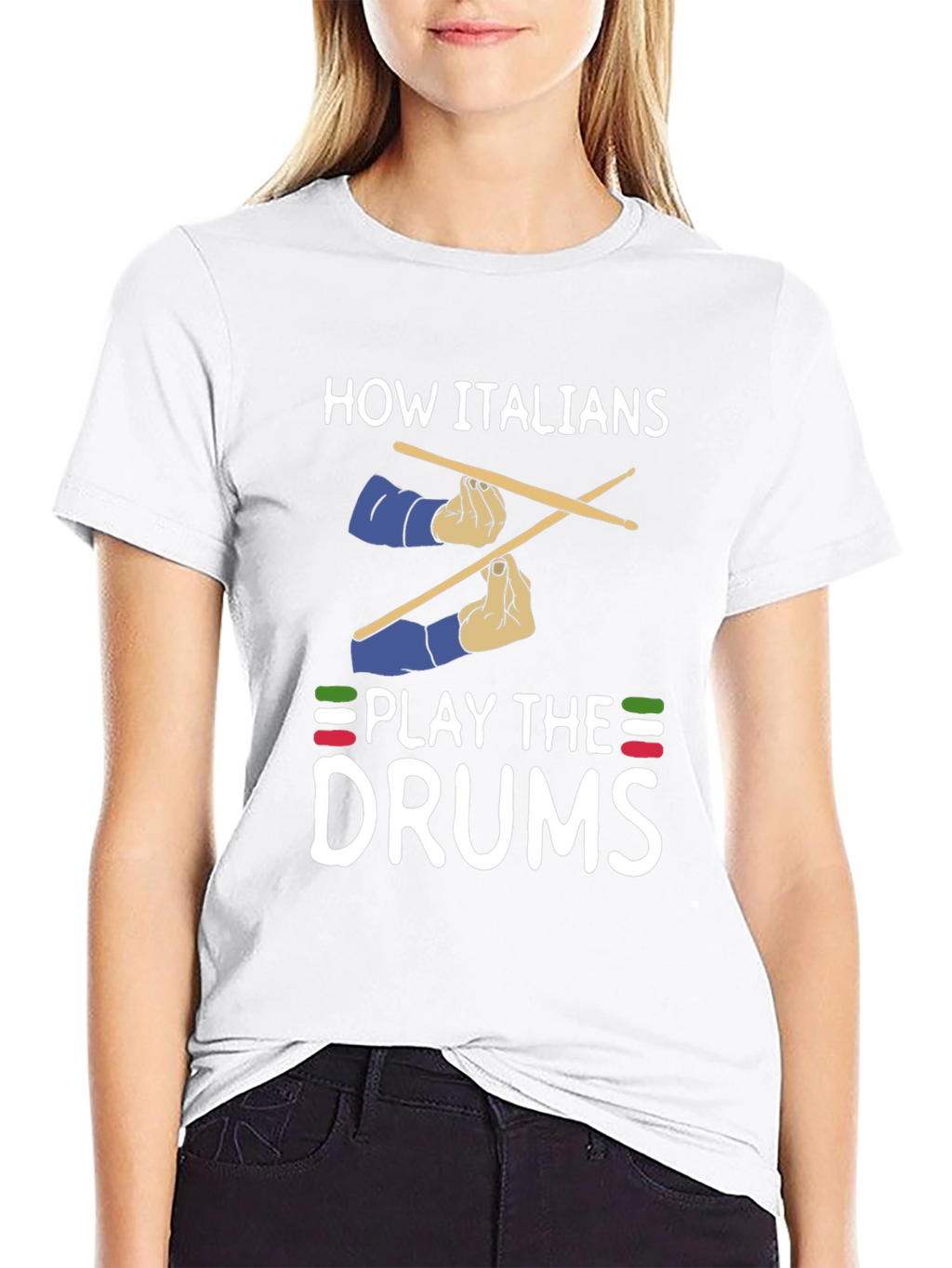 Italian Drummer T-Shirt - How Italians Play Drums Tee