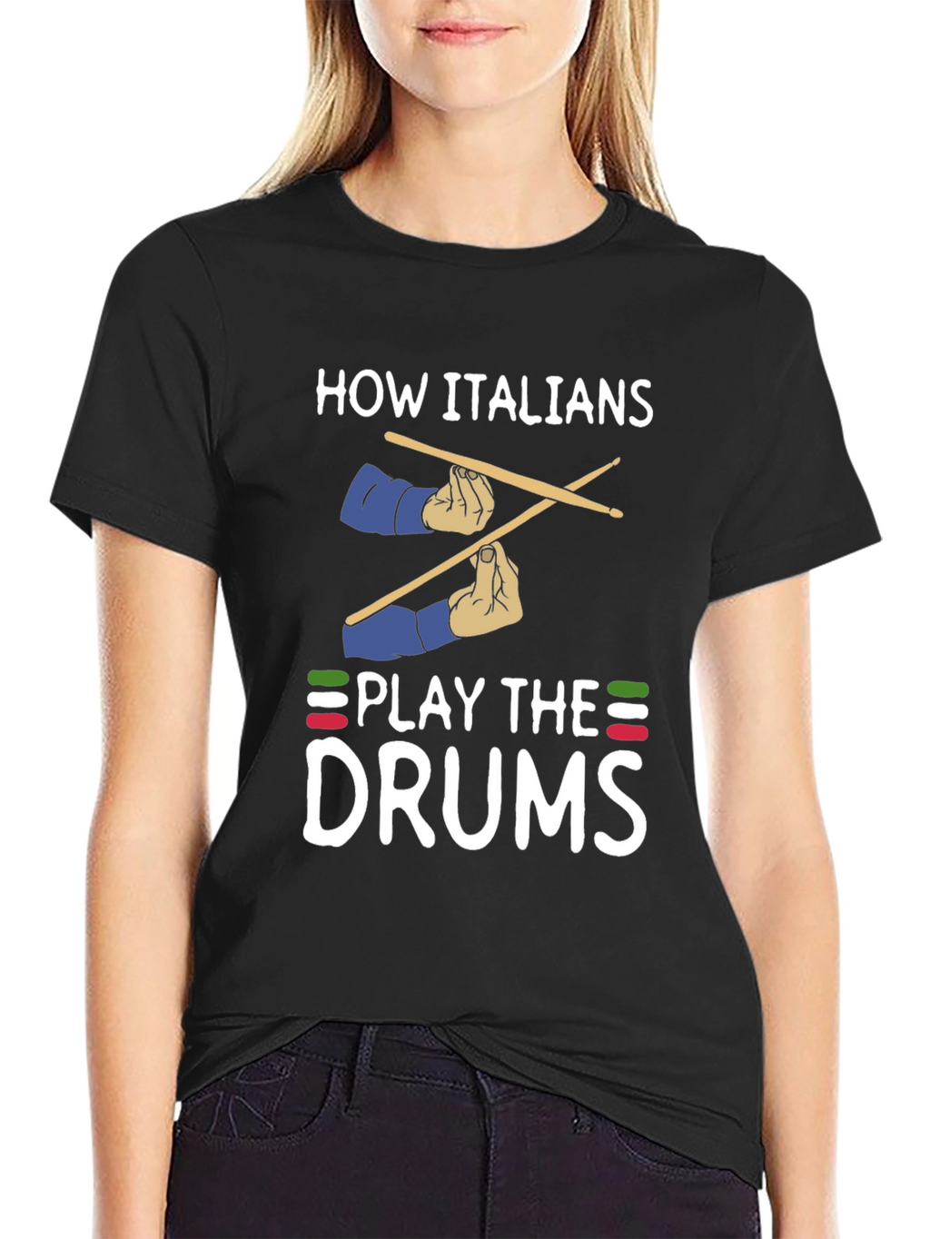 Italian Drummer T-Shirt - How Italians Play Drums Tee