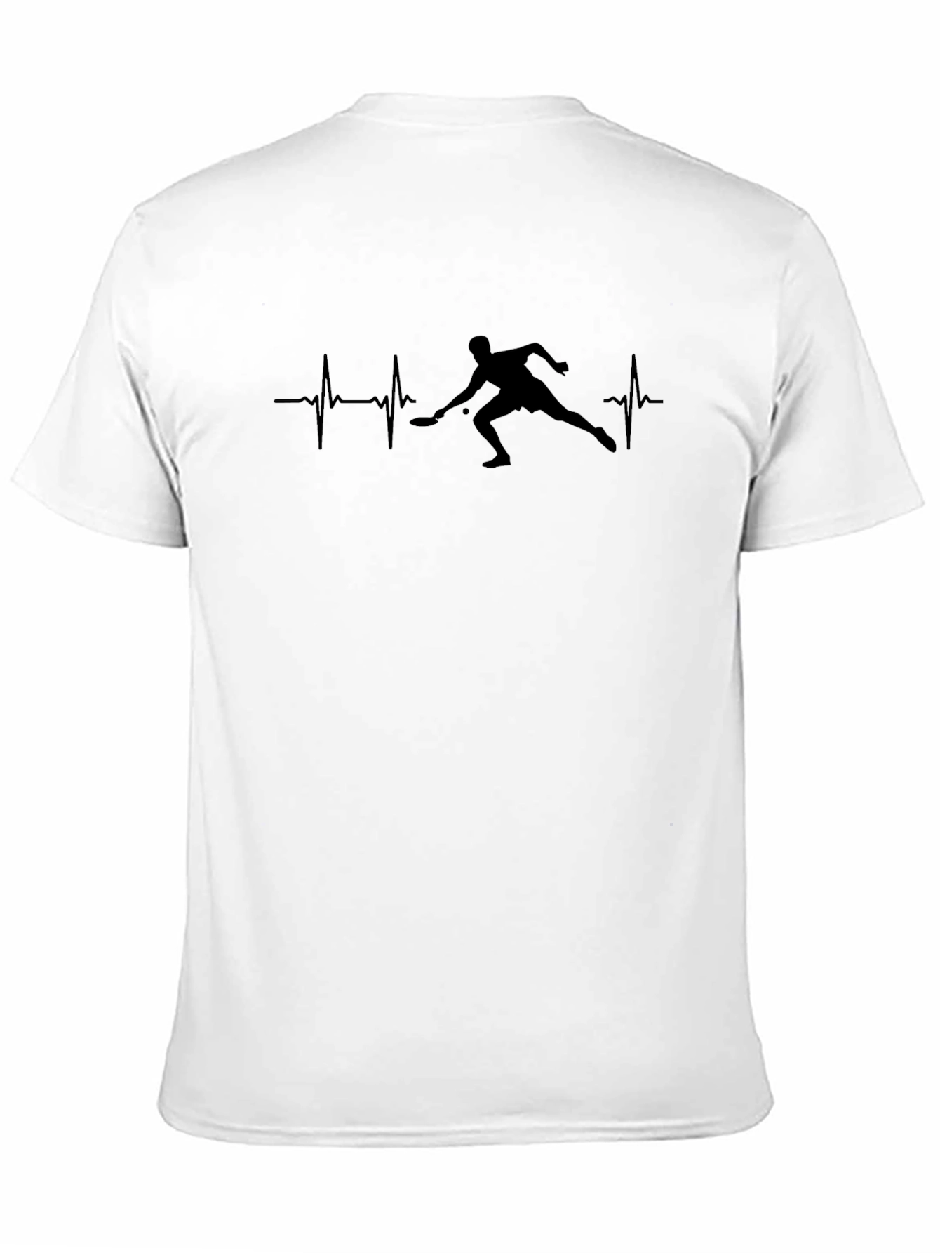 Pickleball Heartbeat T-Shirt - Player Silhouette Design
