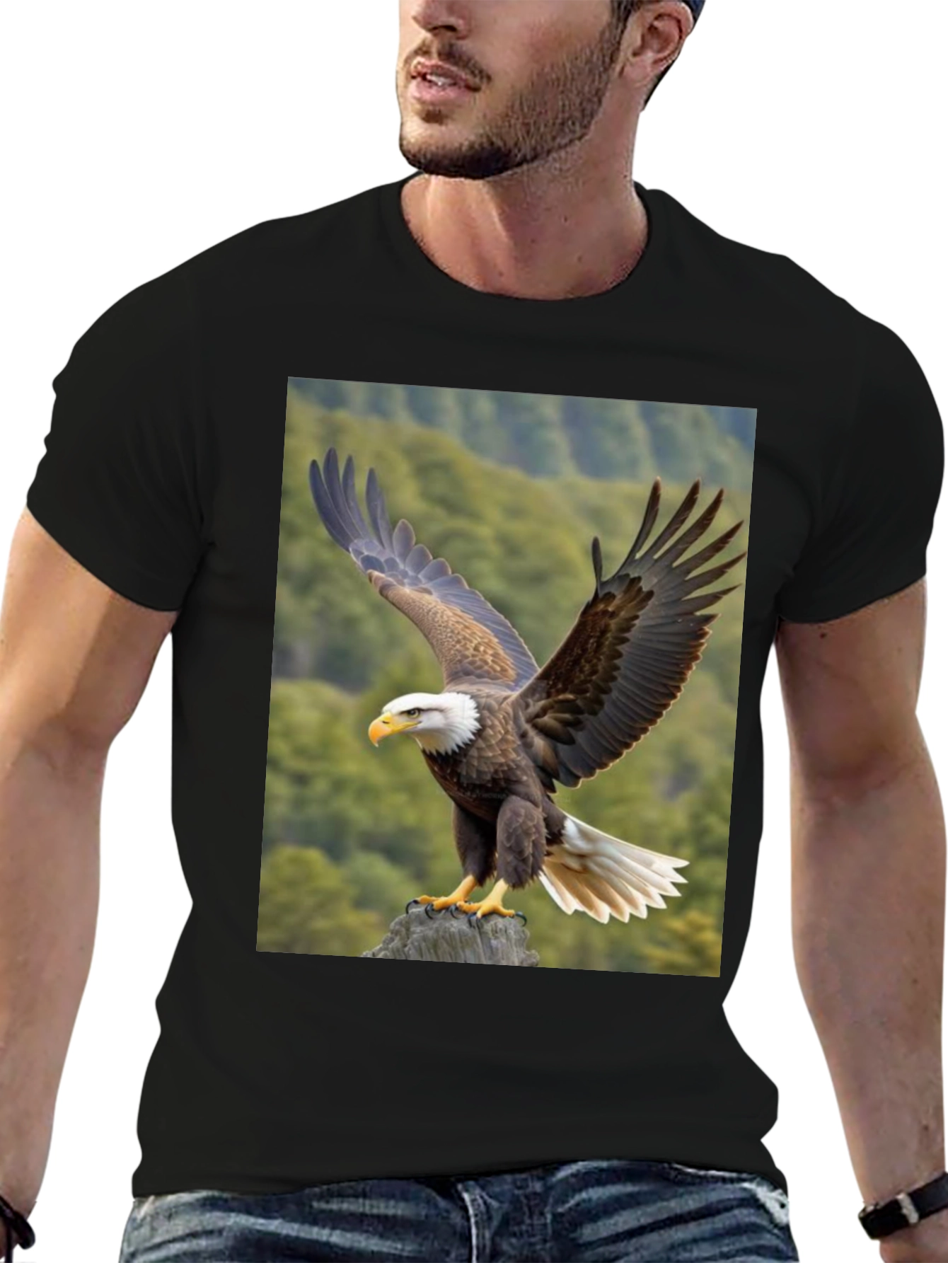 Eagle Graphic T-Shirt - Nature Print Tee