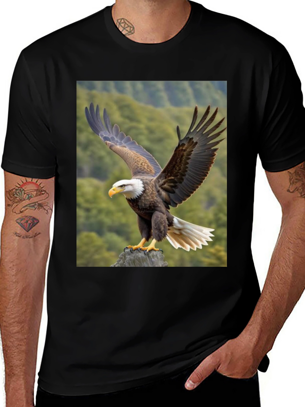 Eagle Graphic T-Shirt - Nature Print Tee