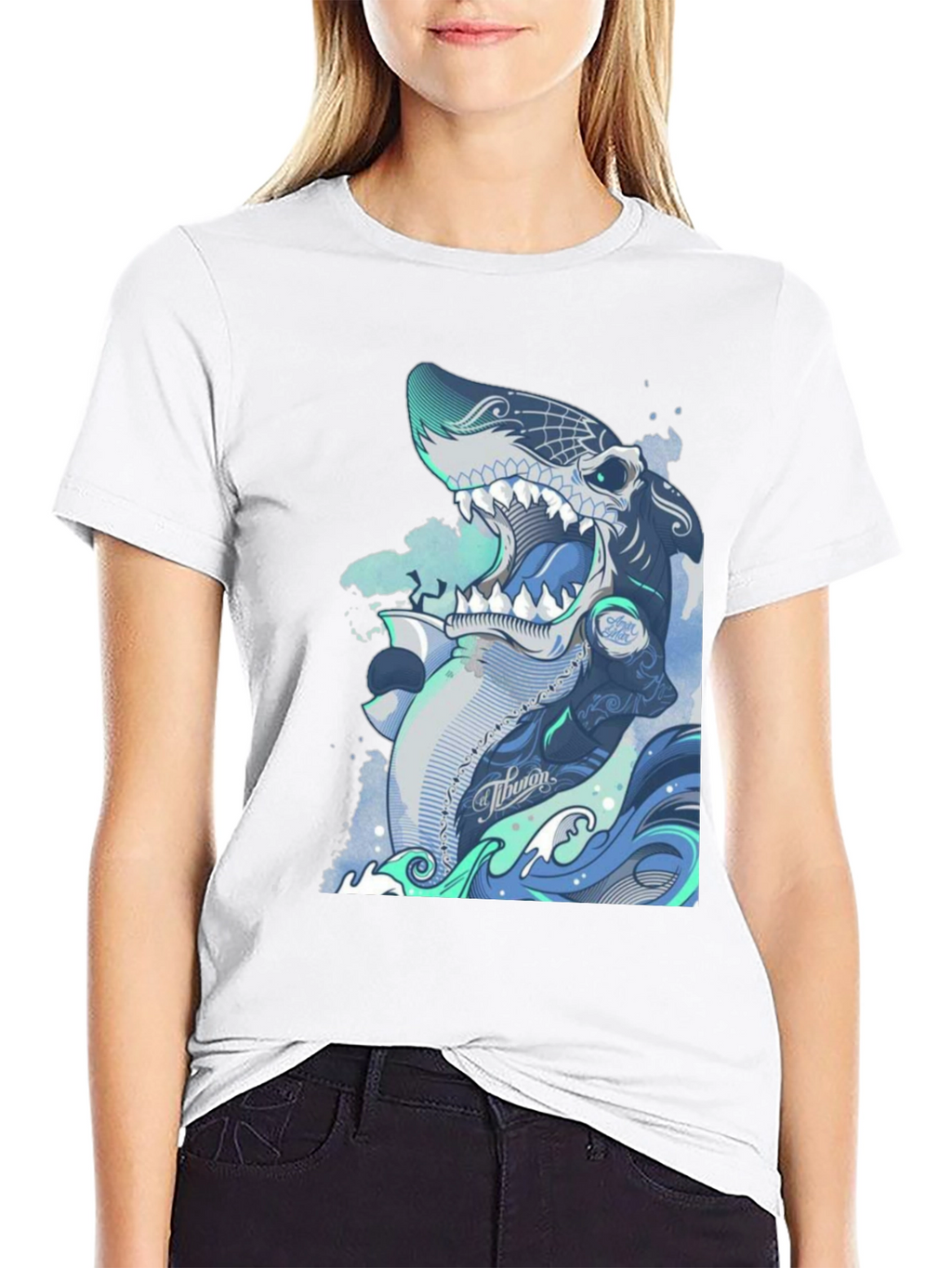 Shark Graphic Tee - Unique Ocean Inspired Design