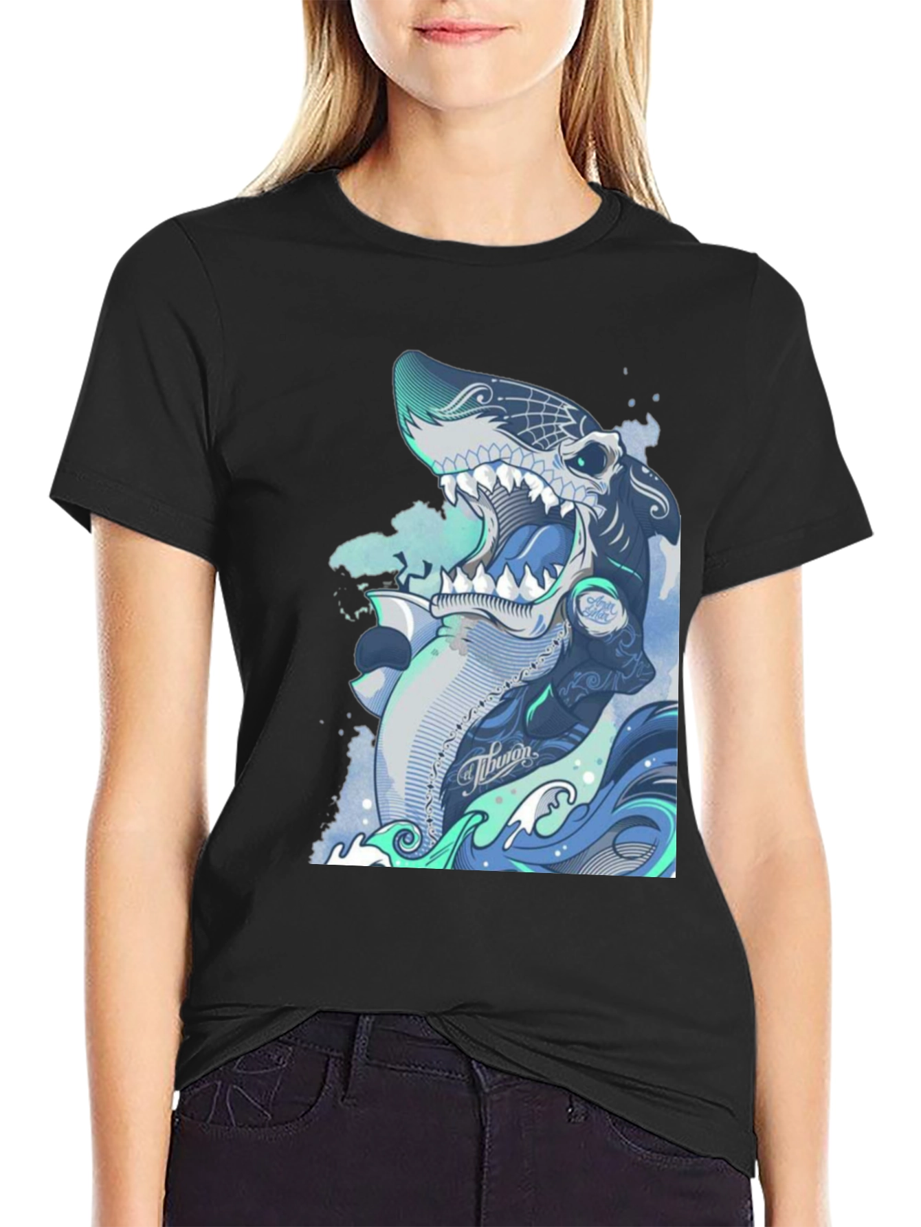 Shark Graphic Tee - Unique Ocean Inspired Design