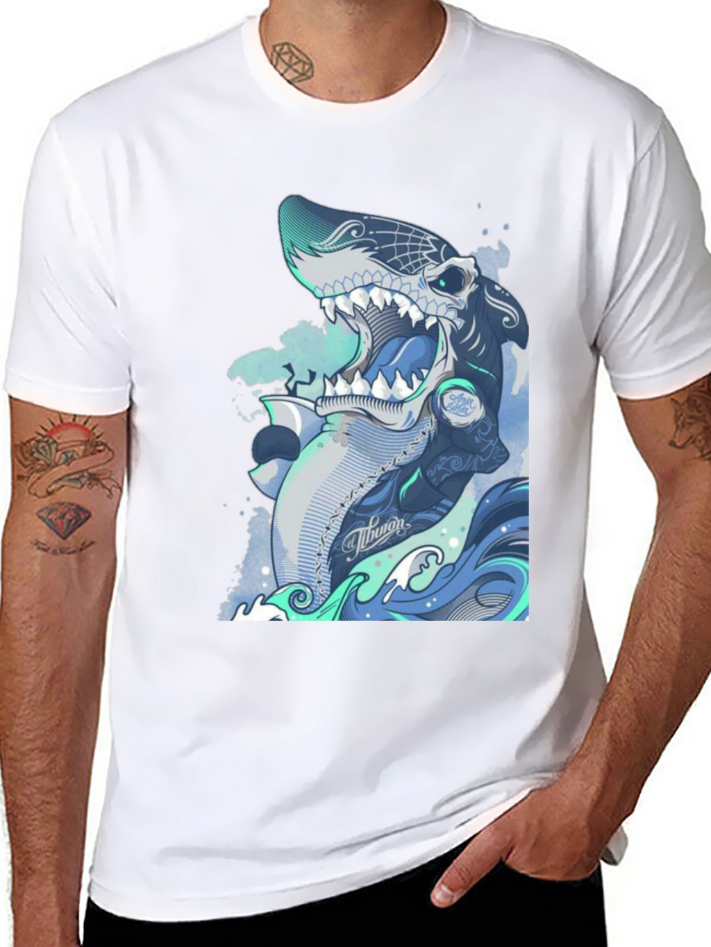 Shark Graphic Tee - Unique Ocean Inspired Design