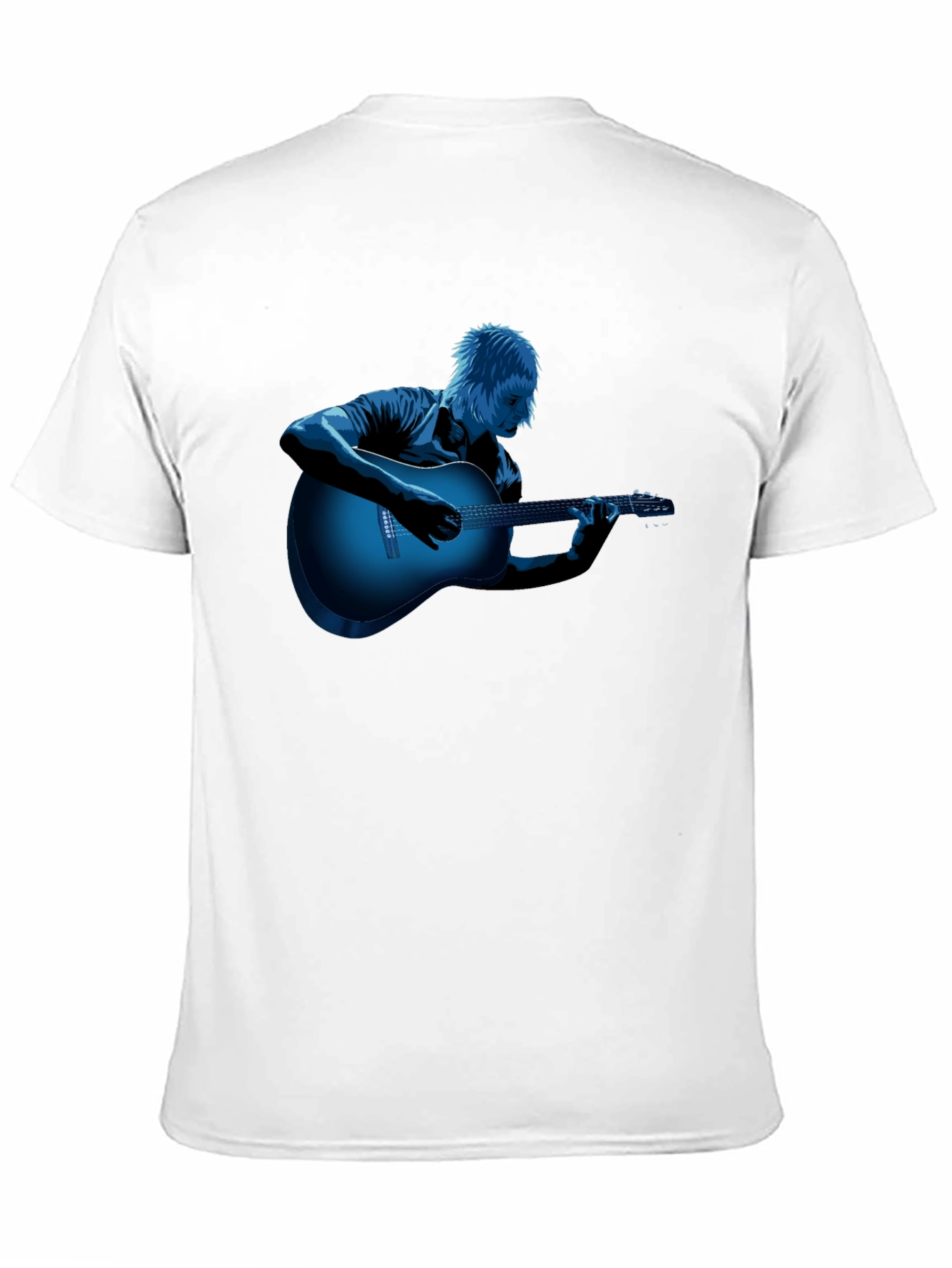 Cool Guitar Player Graphic Tee - Black