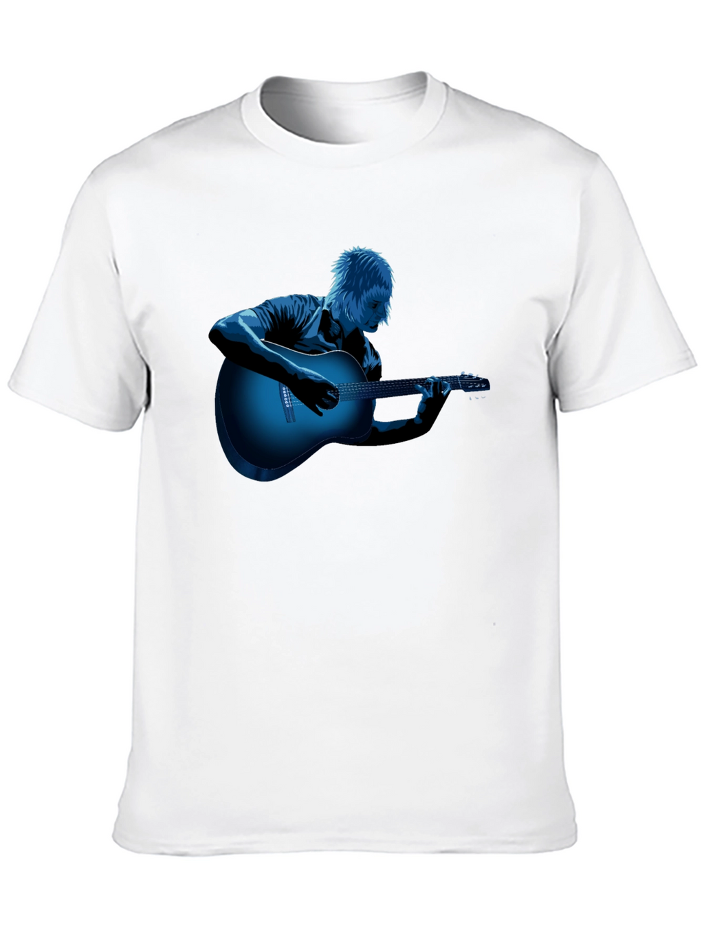 Cool Guitar Player Graphic Tee - Black