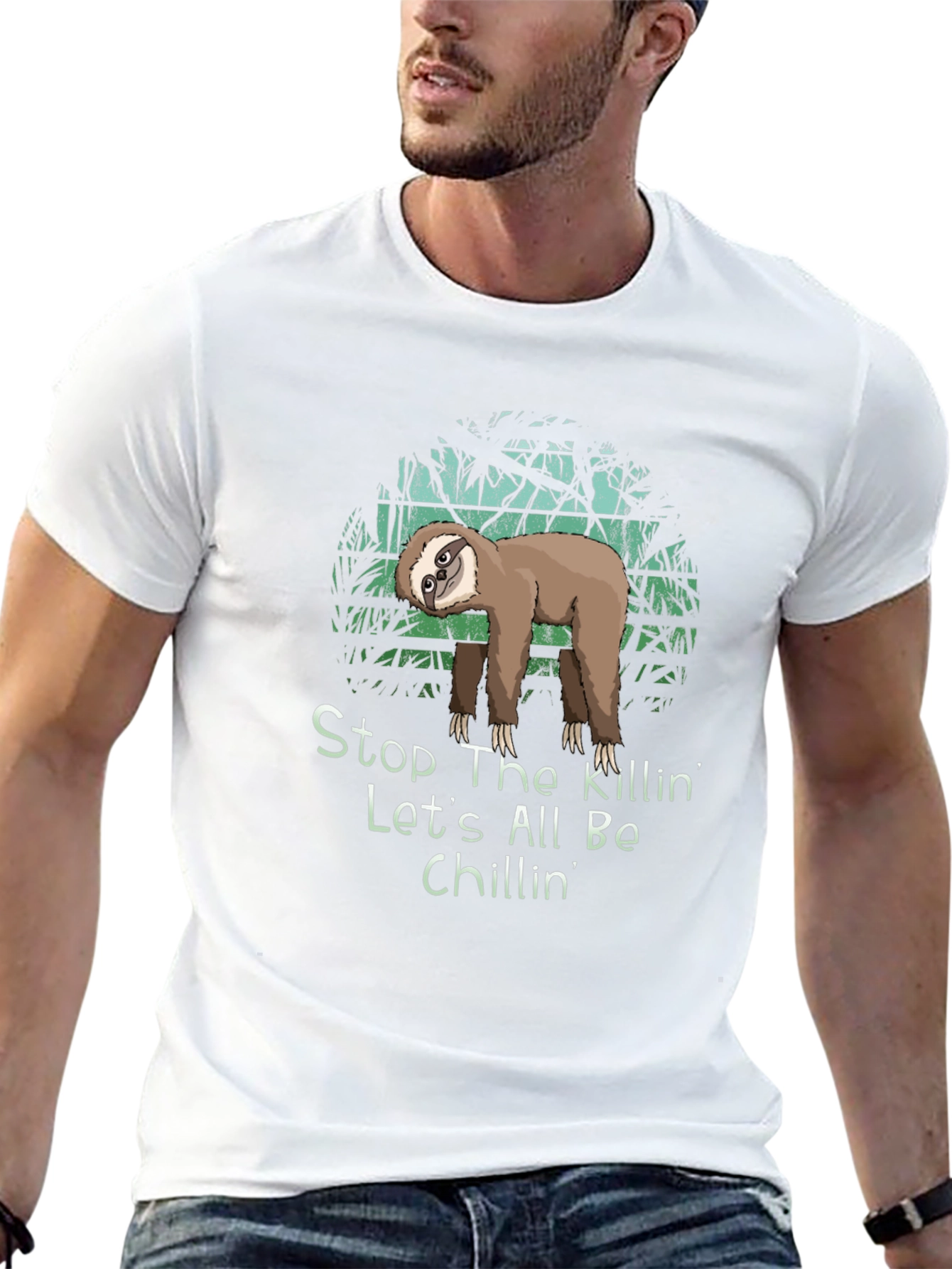 Sloth Chillin Graphic Tee - Relaxed Fit