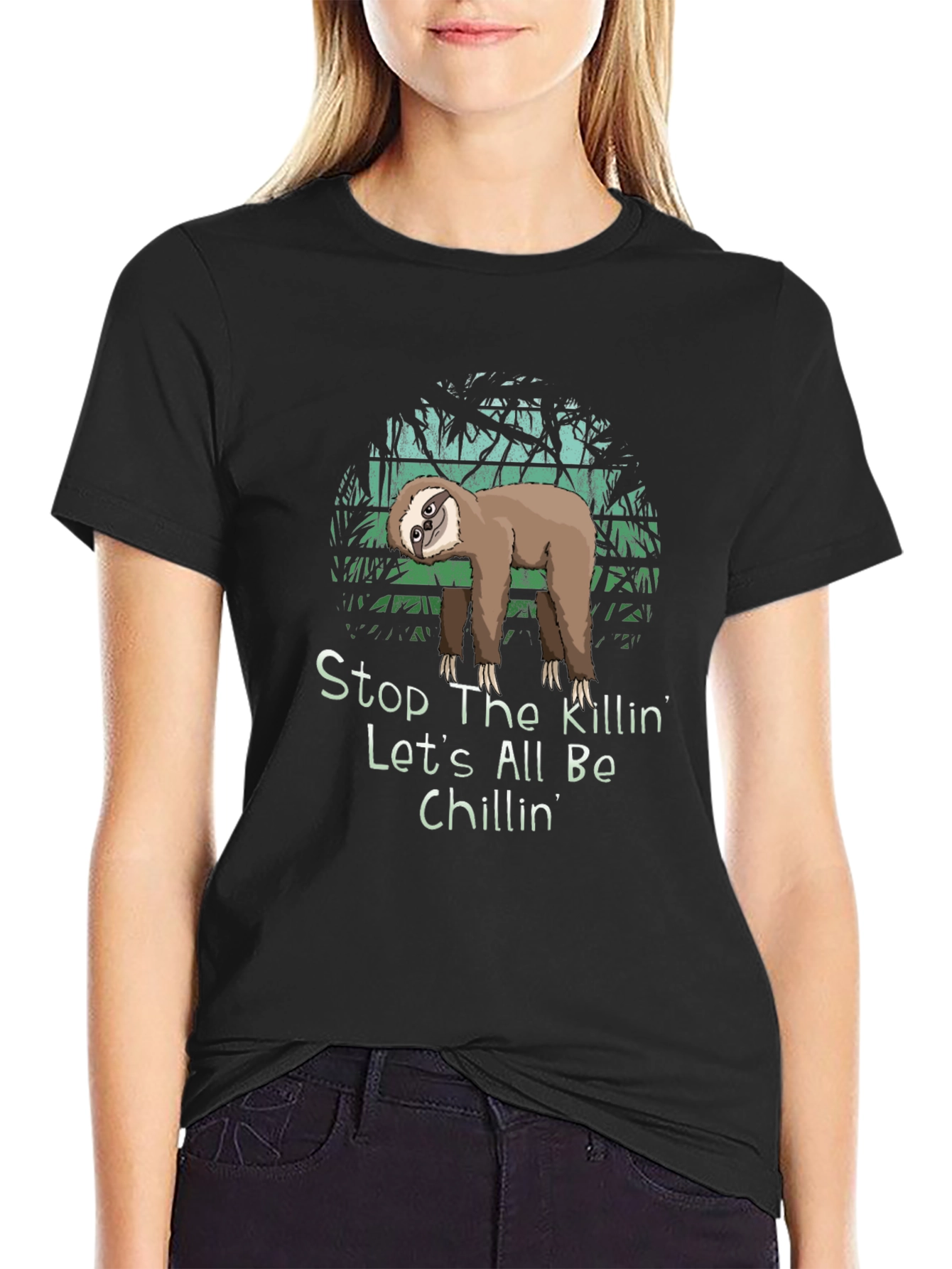 Sloth Chillin Graphic Tee - Relaxed Fit