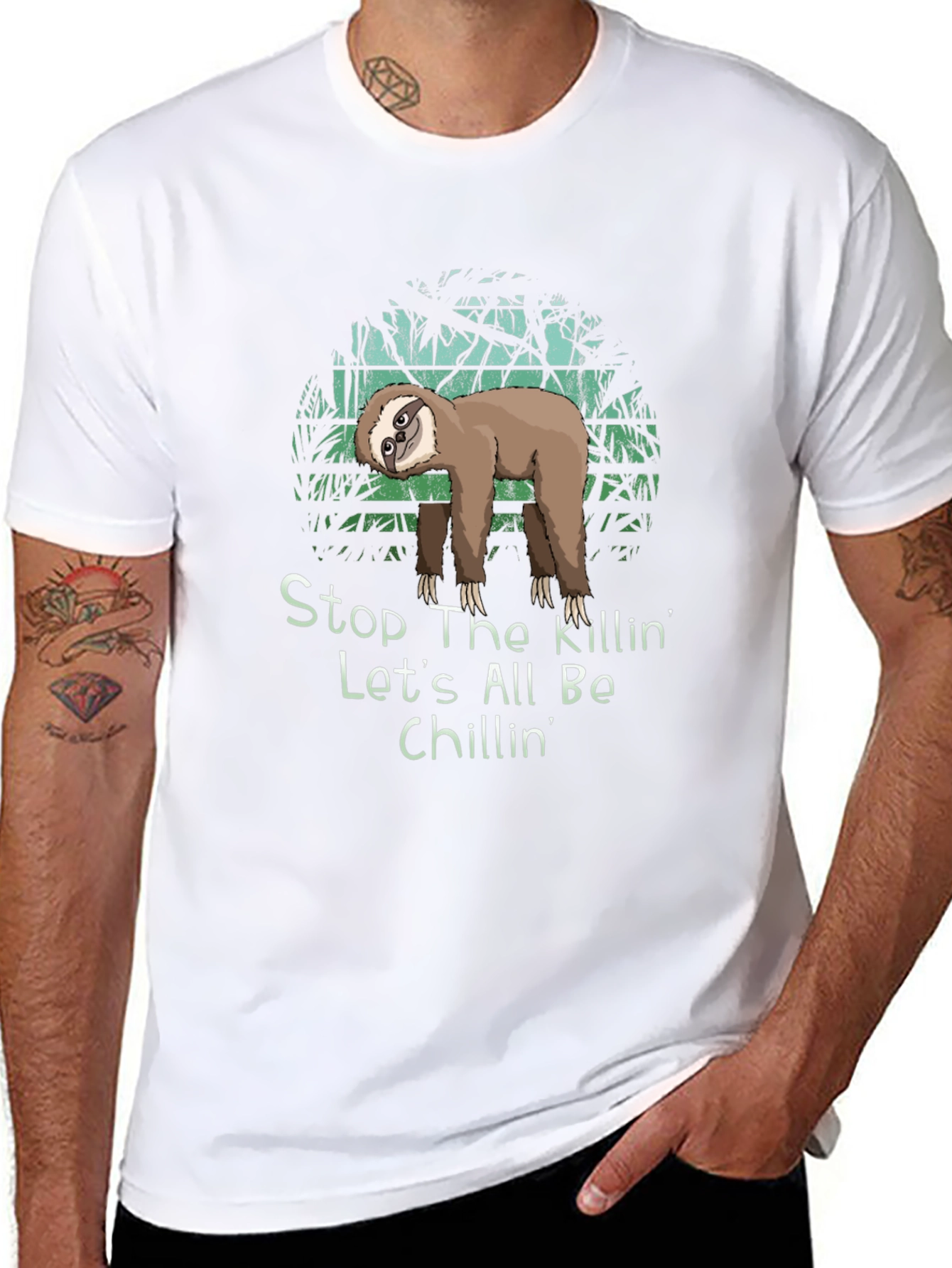 Sloth Chillin Graphic Tee - Relaxed Fit