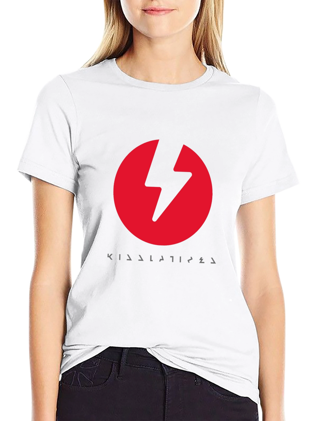 Red Lightning Bolt Black T-Shirt