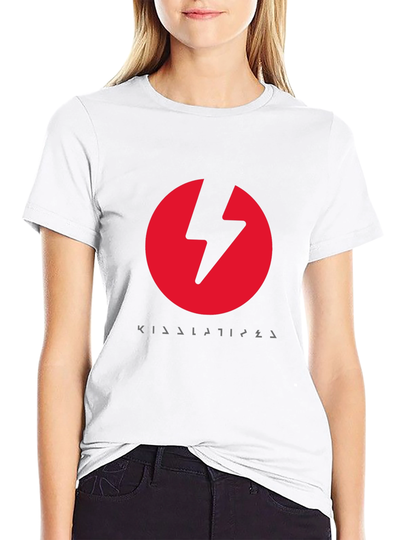Red Lightning Bolt Black T-Shirt
