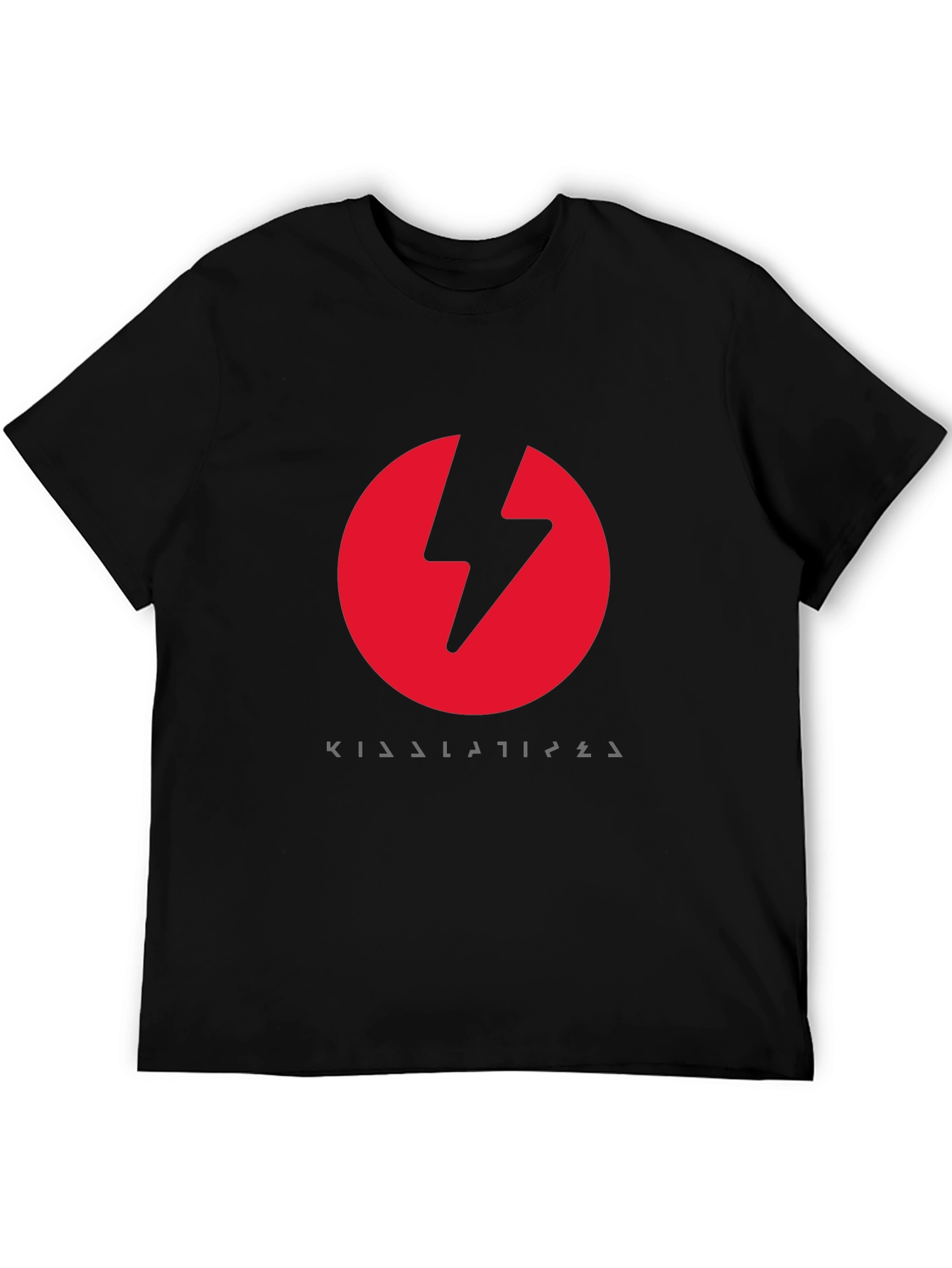 Red Lightning Bolt Black T-Shirt