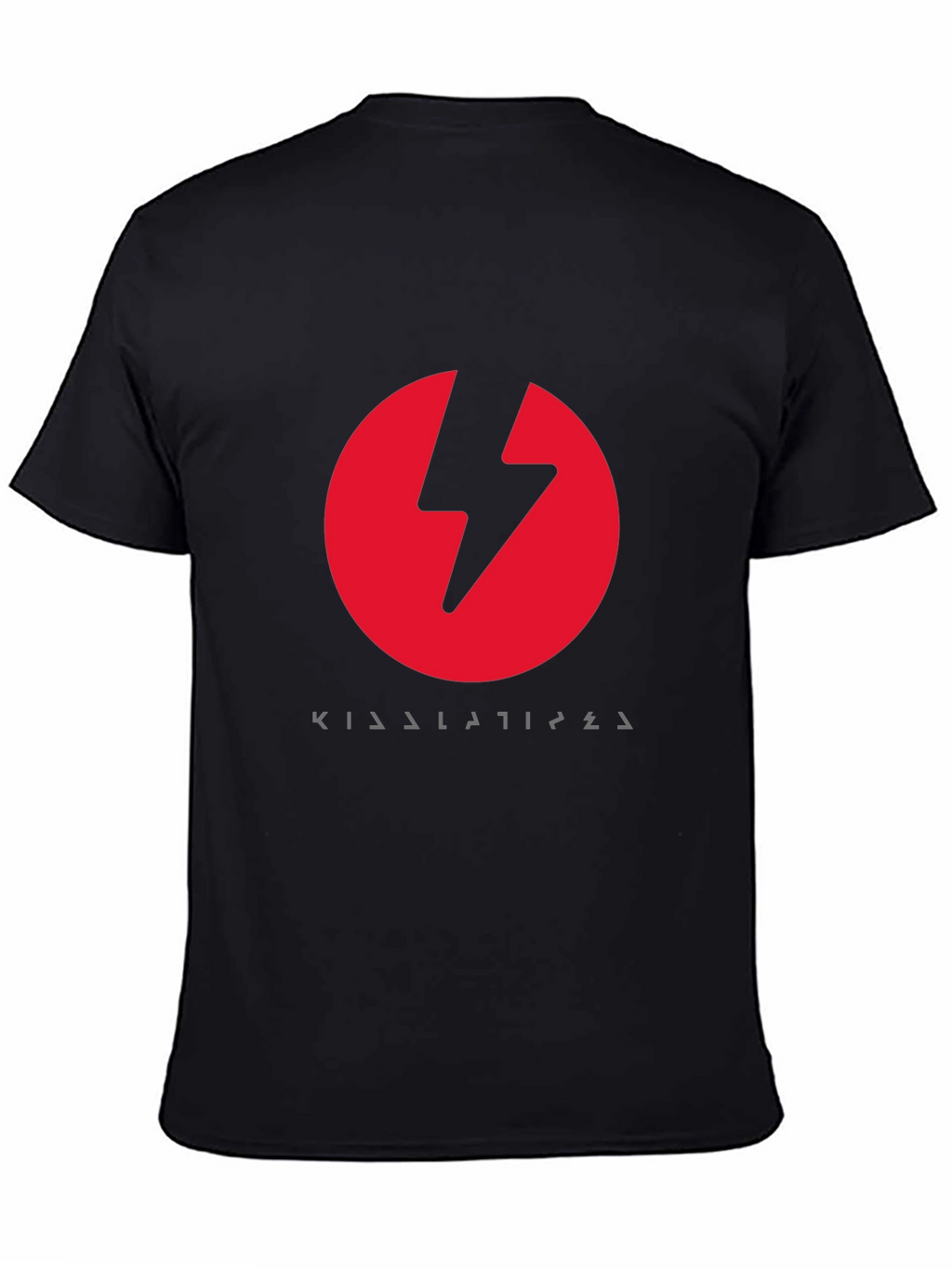Red Lightning Bolt Black T-Shirt