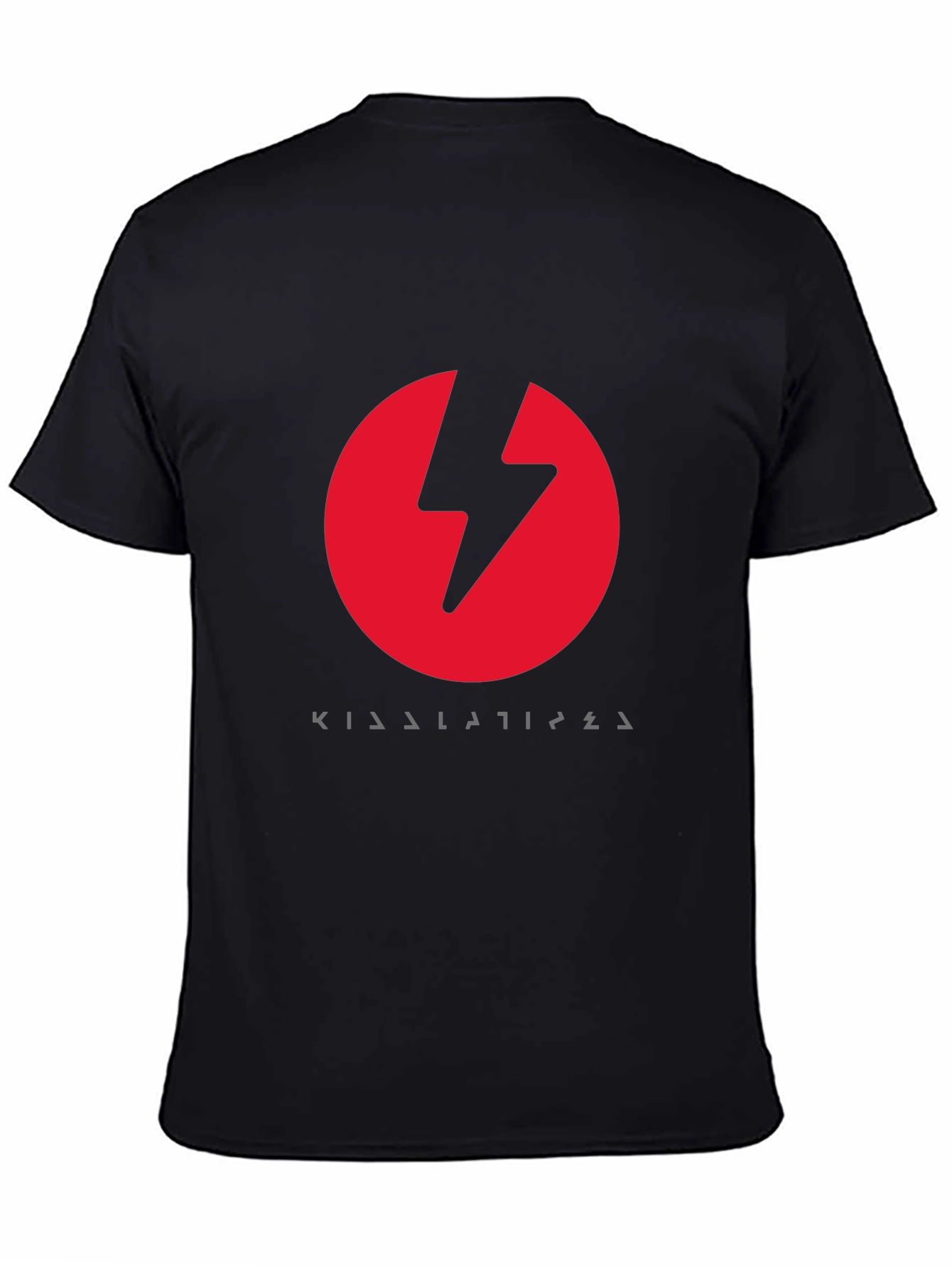 Red Lightning Bolt Black T-Shirt