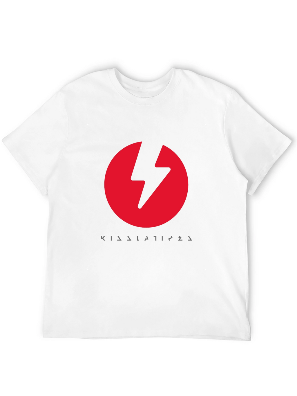 Red Lightning Bolt Black T-Shirt