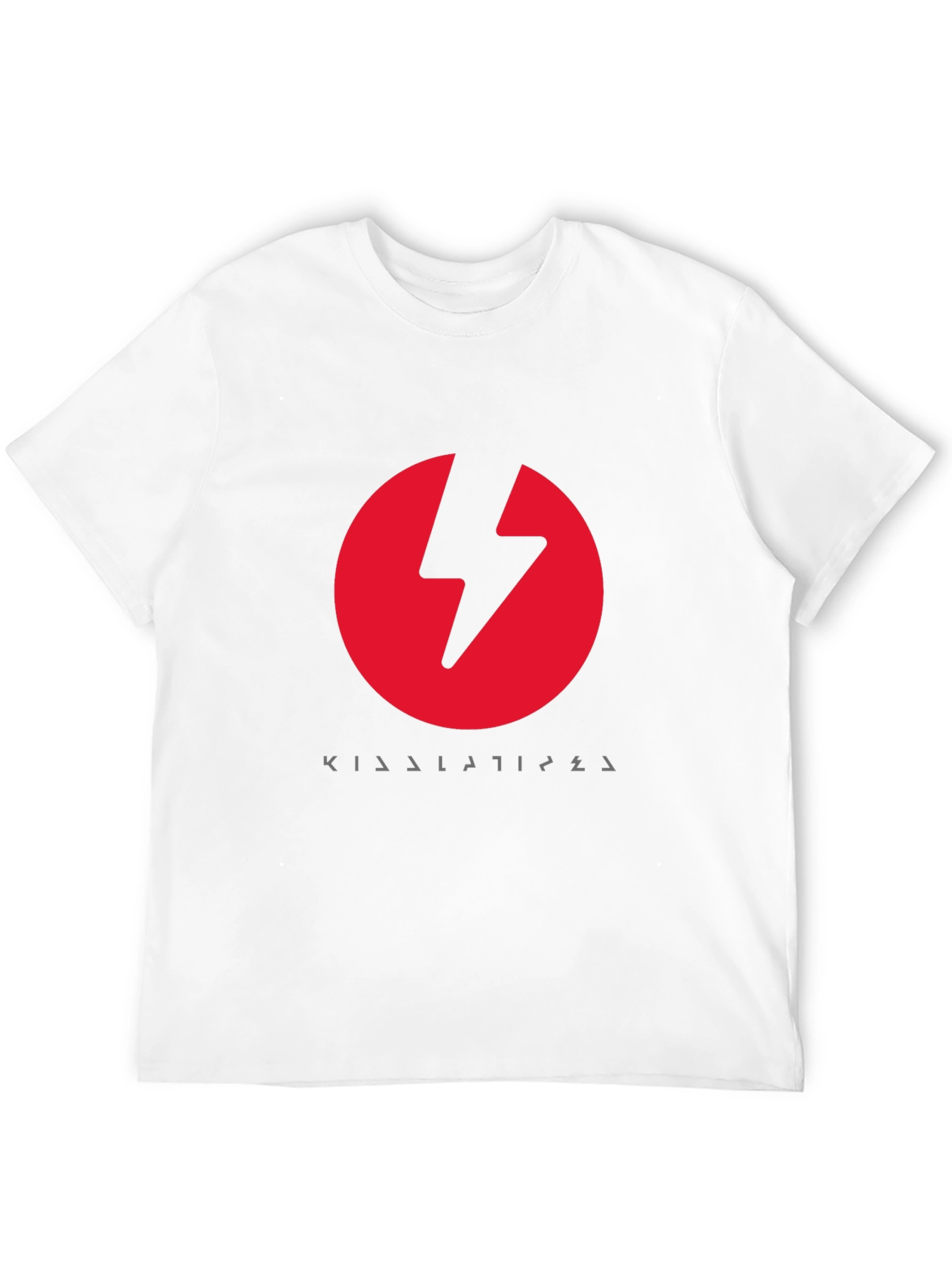 Red Lightning Bolt Black T-Shirt