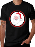 Santa Claus Graphic Black T-Shirt