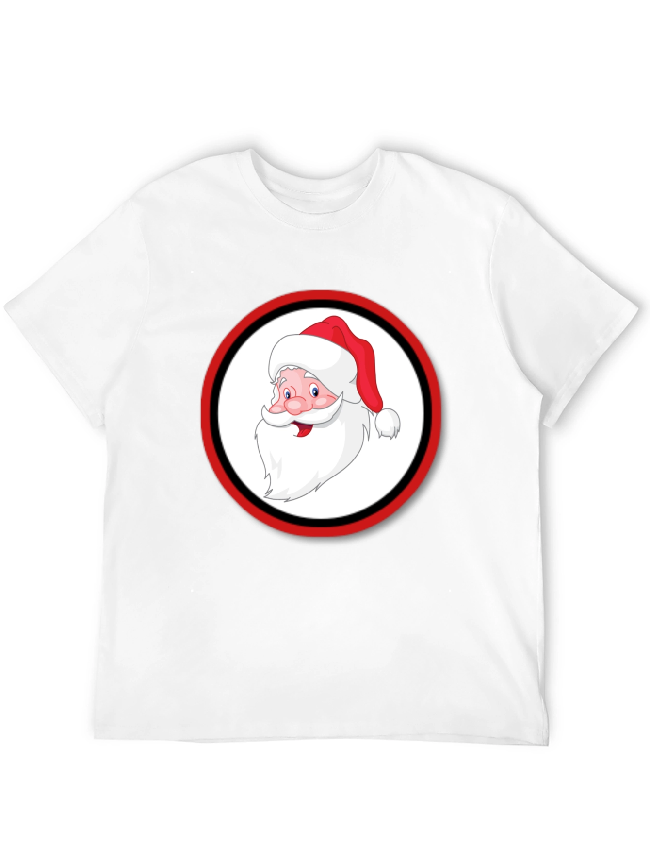 Santa Claus Graphic Black T-Shirt