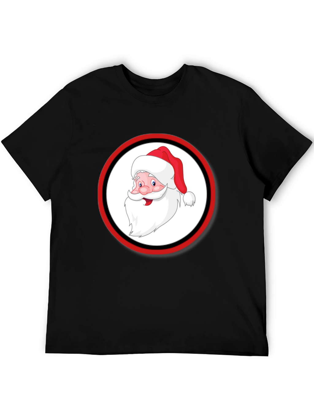 Santa Claus Graphic Black T-Shirt