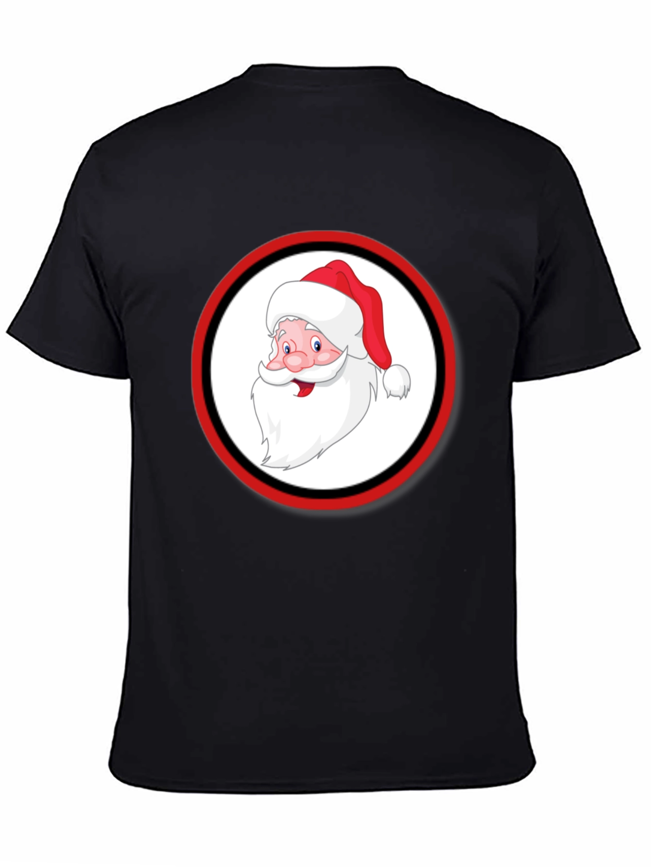 Santa Claus Graphic Black T-Shirt