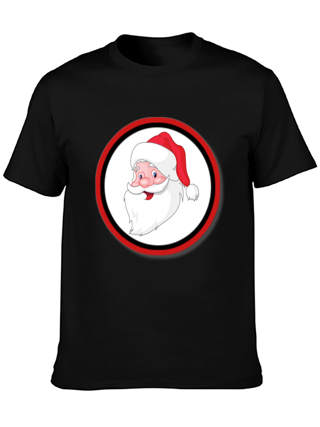 Santa Claus Graphic Black T-Shirt