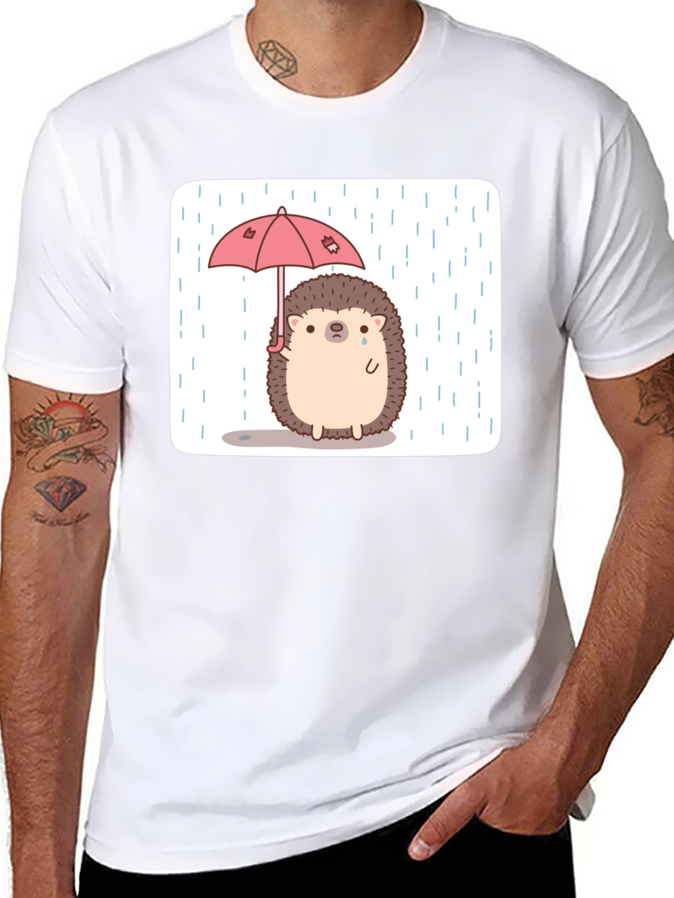 Sad Hedgehog Umbrella T-Shirt